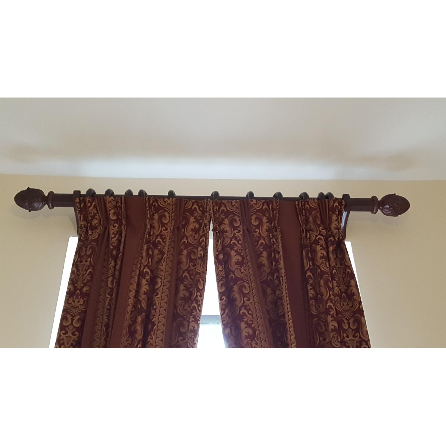 Curtain Drapes w/ Hardware - image-1