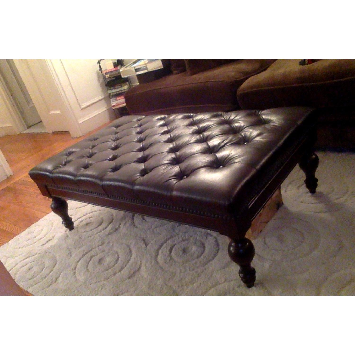 Wayfair Lazaro Leather Tufted Coffee Table - image-1