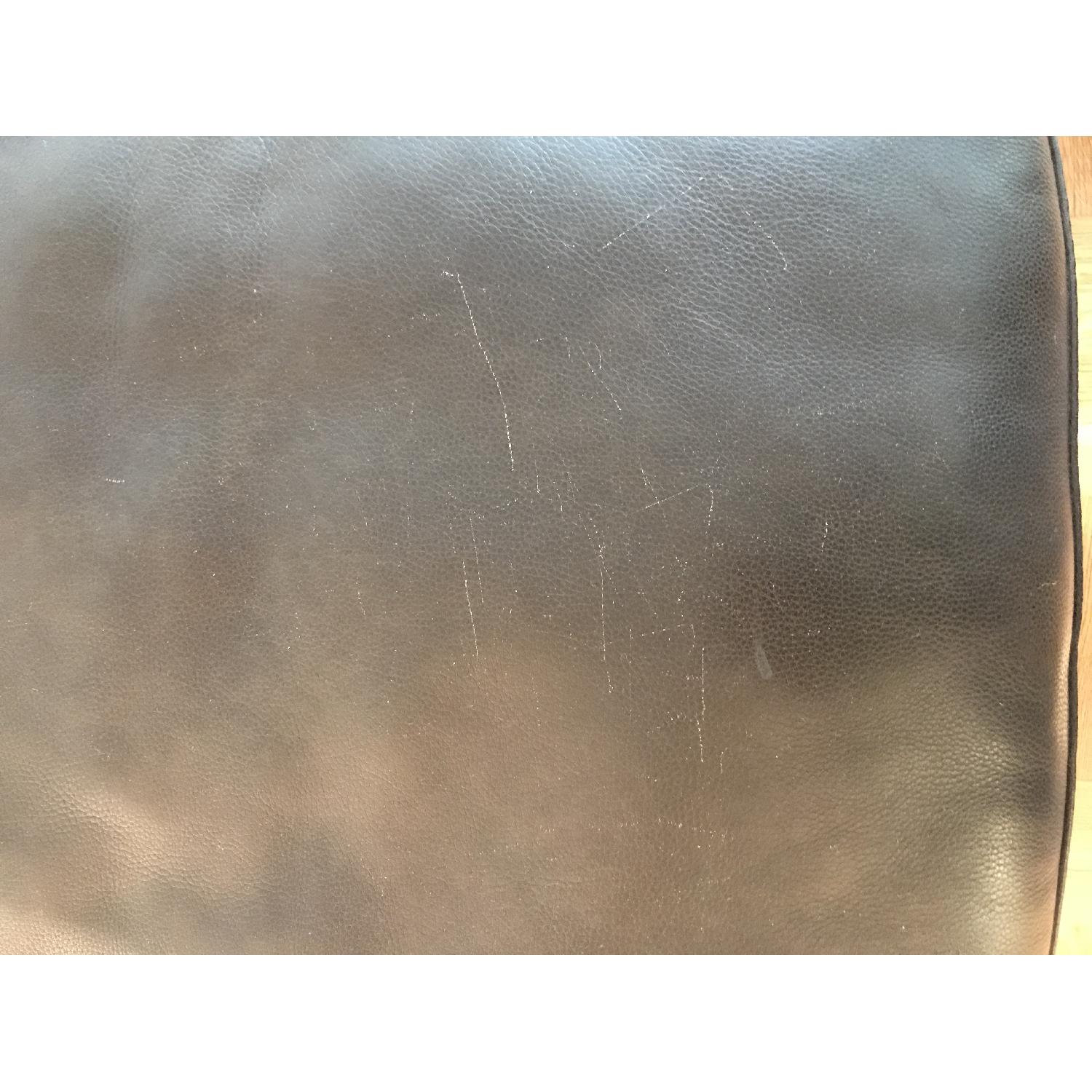 Bob's Brown Leather Ottoman - image-2