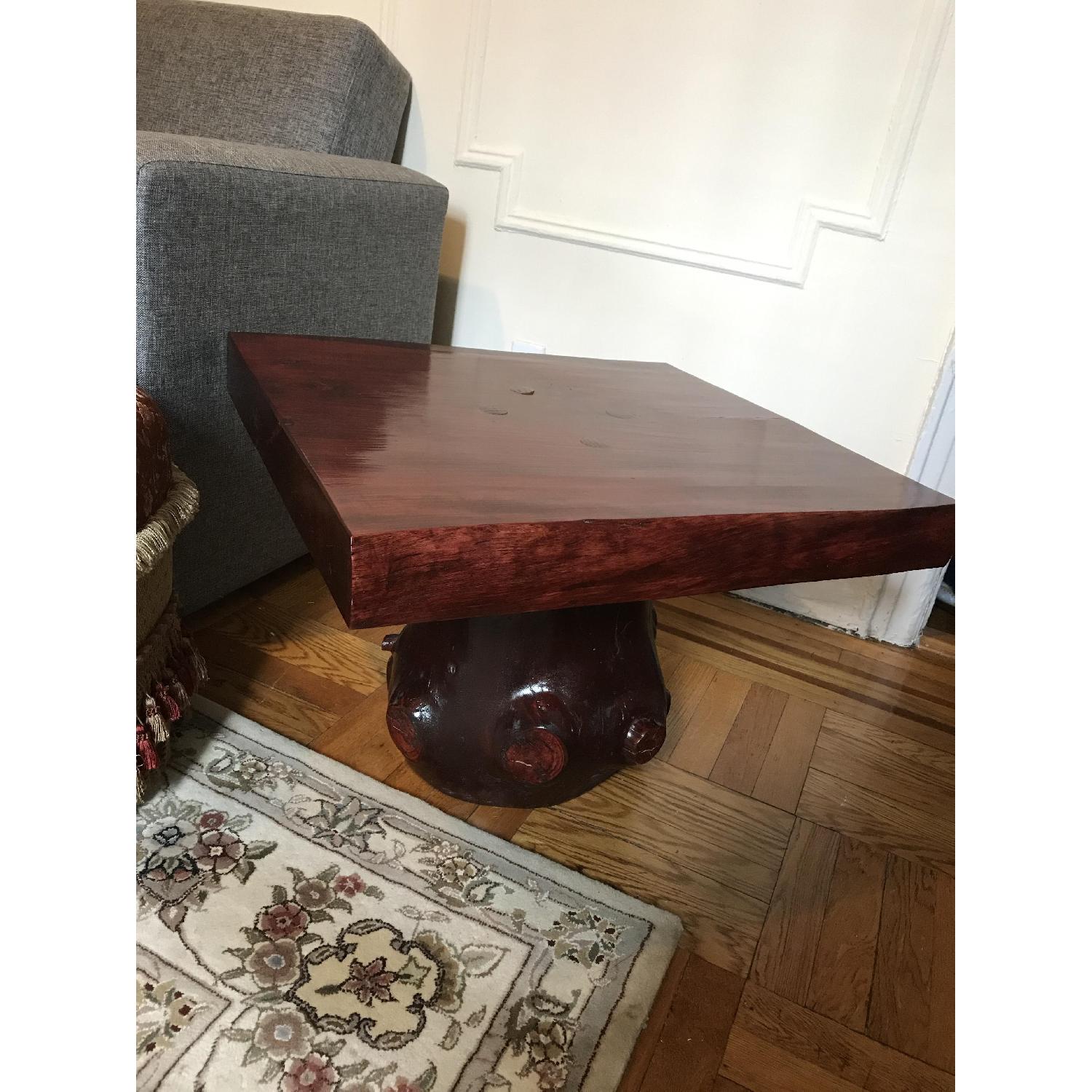 Tree Trunk Base Wood Top Coffee Table - image-2