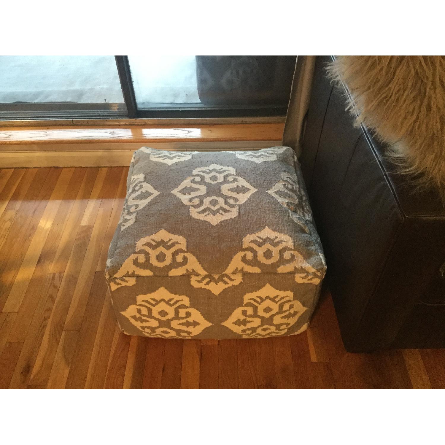 West Elm Andalusia Dhurrie Pouf - image-3