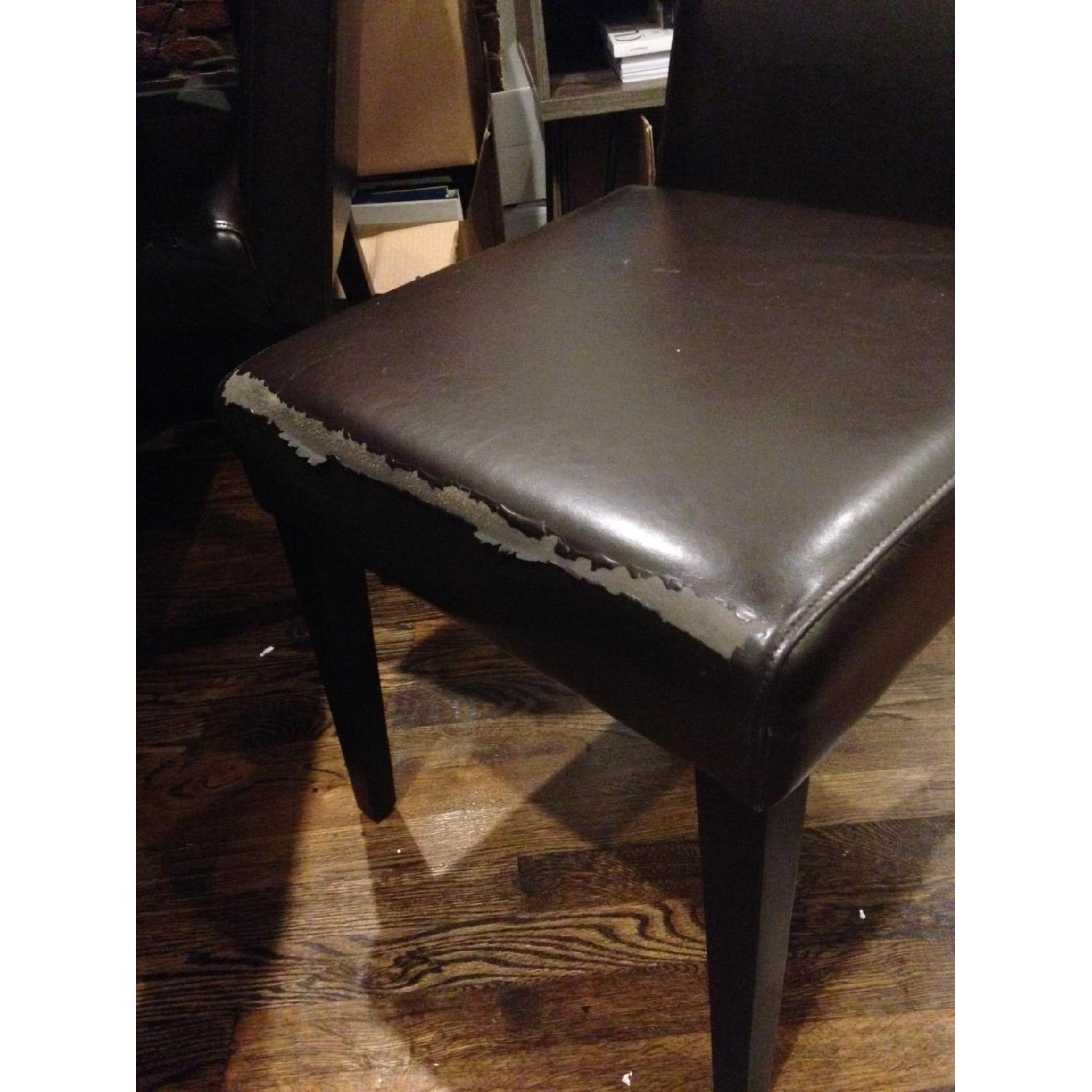 Dark Wood Dining Table w/ 3 Chairs - image-3