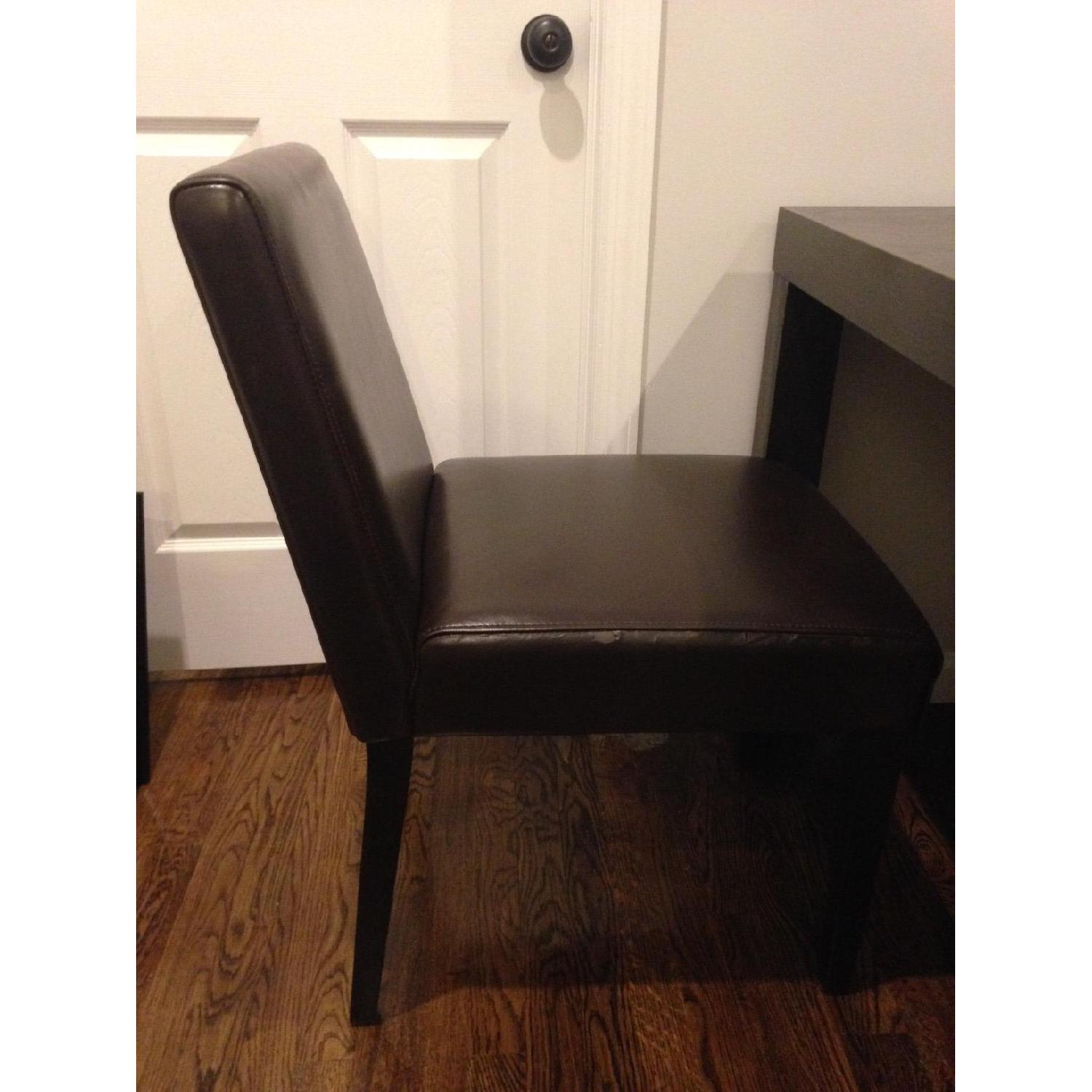 Dark Wood Dining Table w/ 3 Chairs - image-4