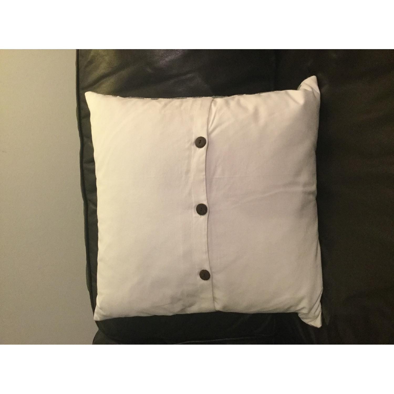 West Elm Chevron & Honeycomb Crewel Pillows in Platinum - image-6