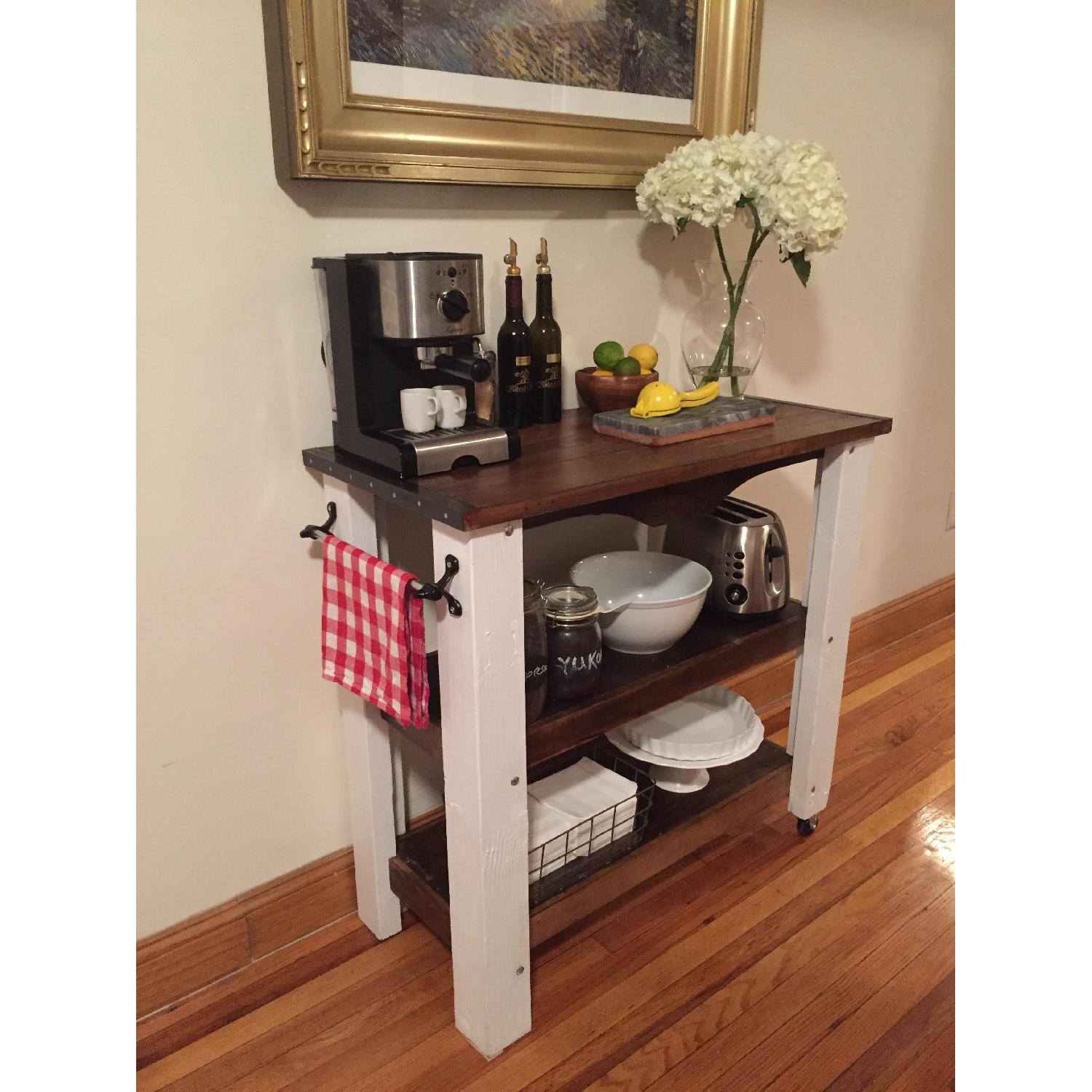 Rustic Kitchen Island Bar Cart AptDeco