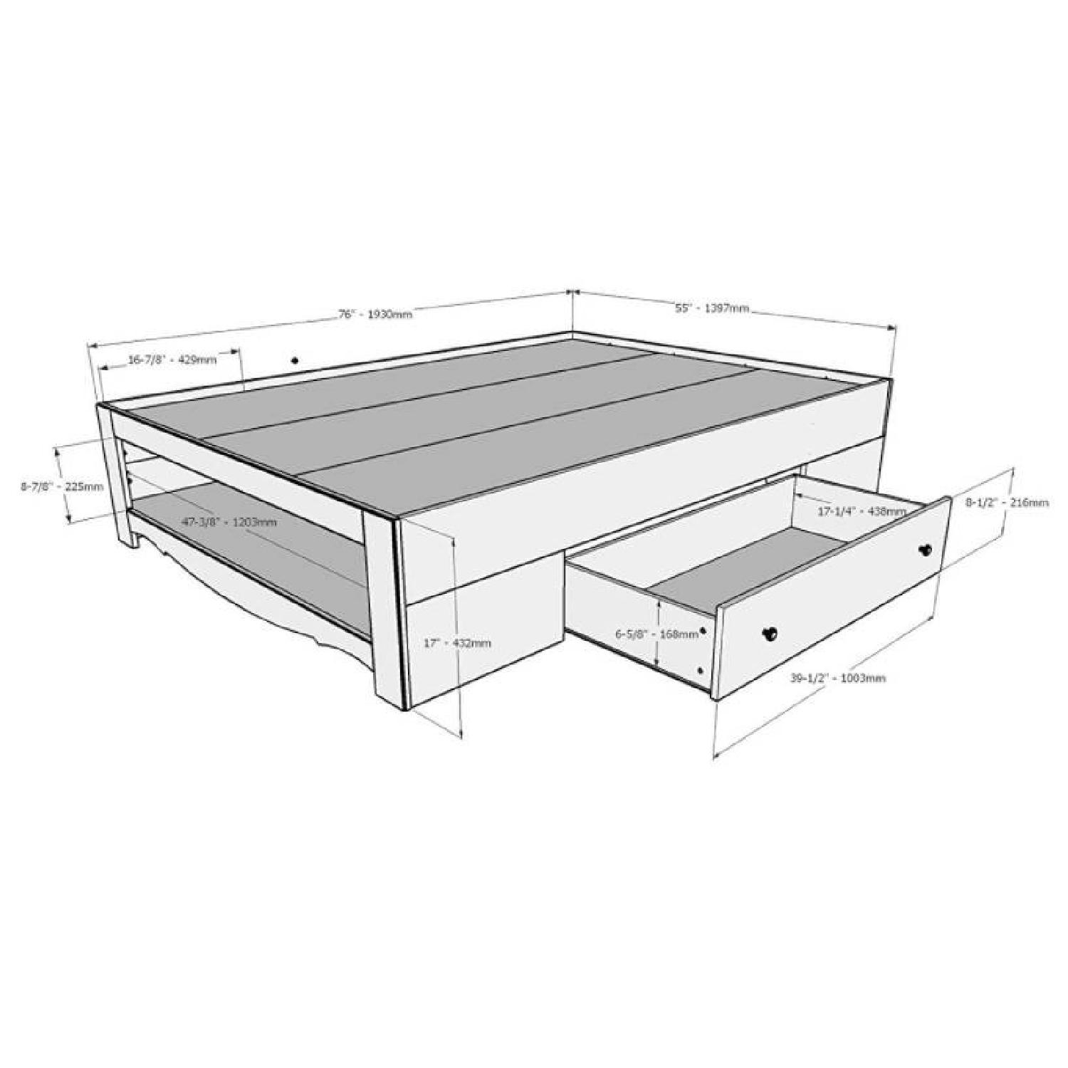 Nexera Full Size 2-Drawer Storage Bed in White - image-3