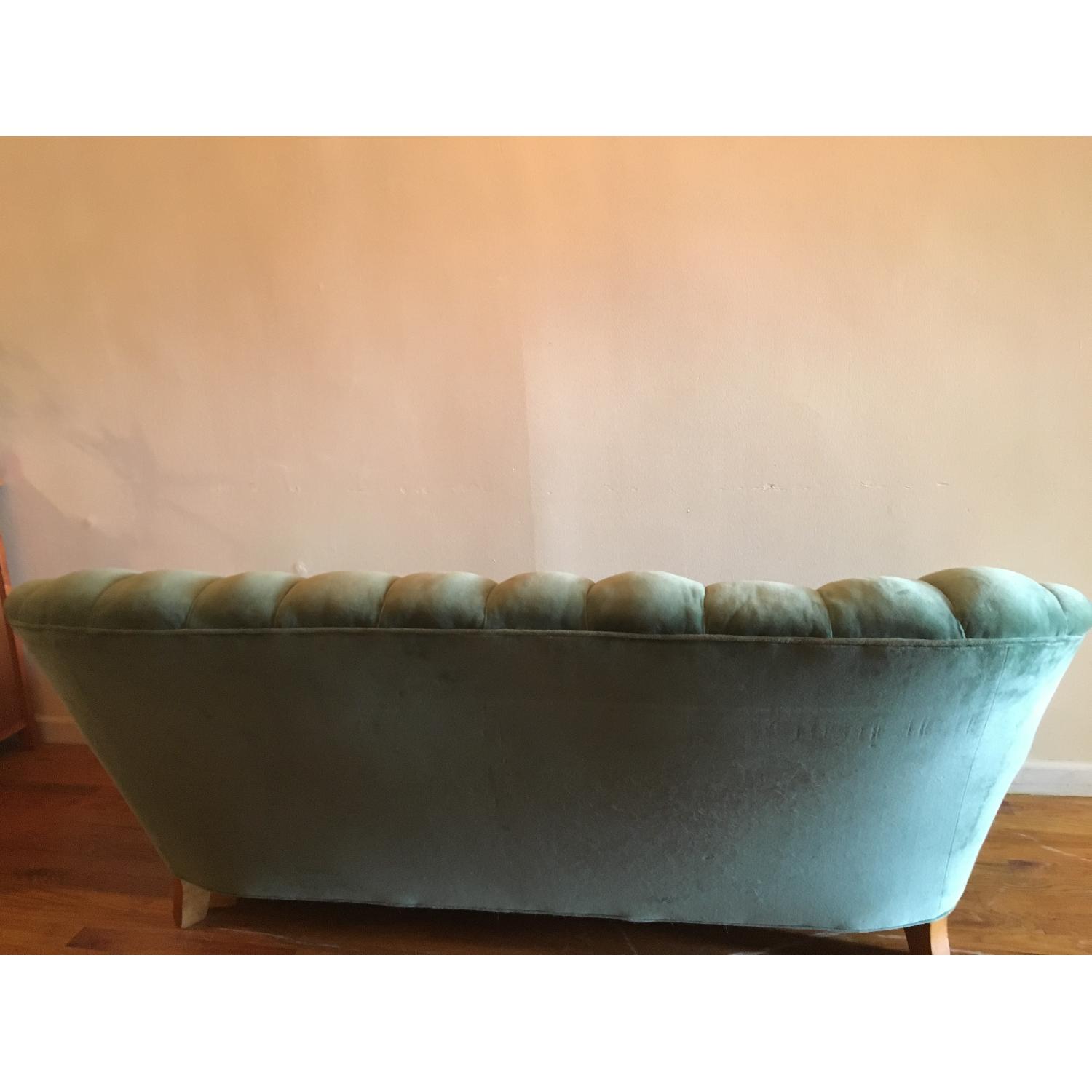Vintage Deep Seafoam Seashell Couch - image-3