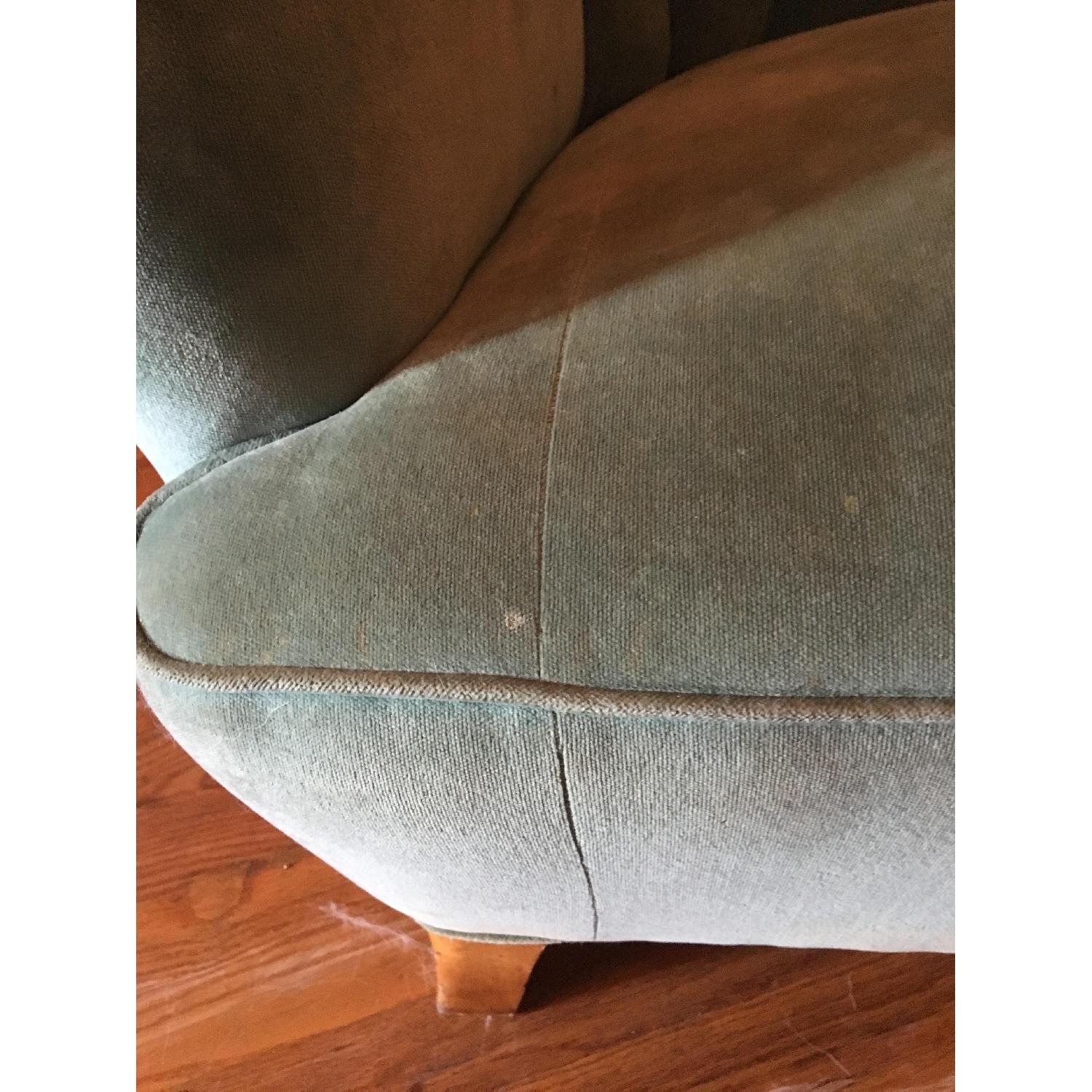 Vintage Deep Seafoam Seashell Couch - image-6