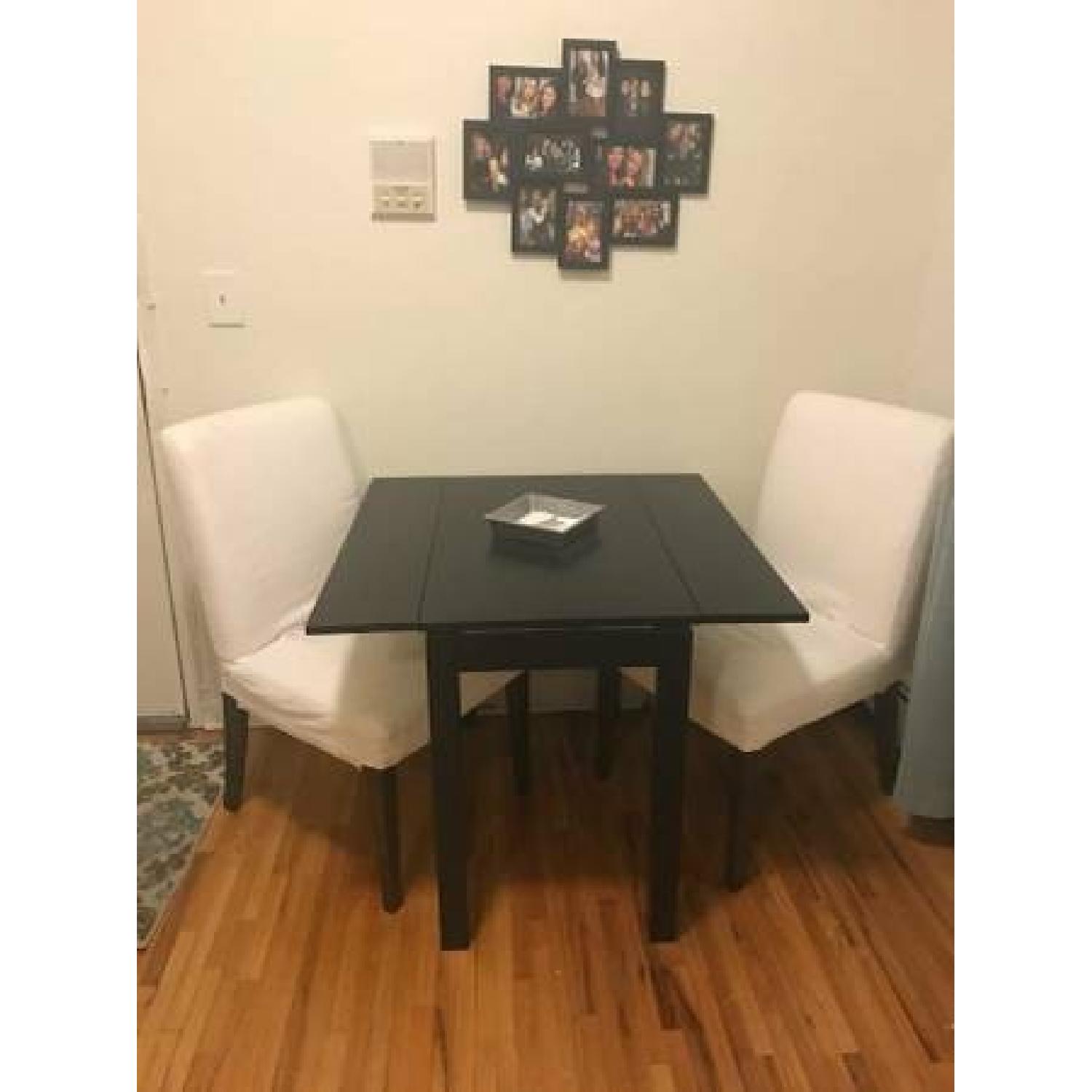 Ikea Bjursta Table w/ 2 Henriksdal Dining Chairs - image-1