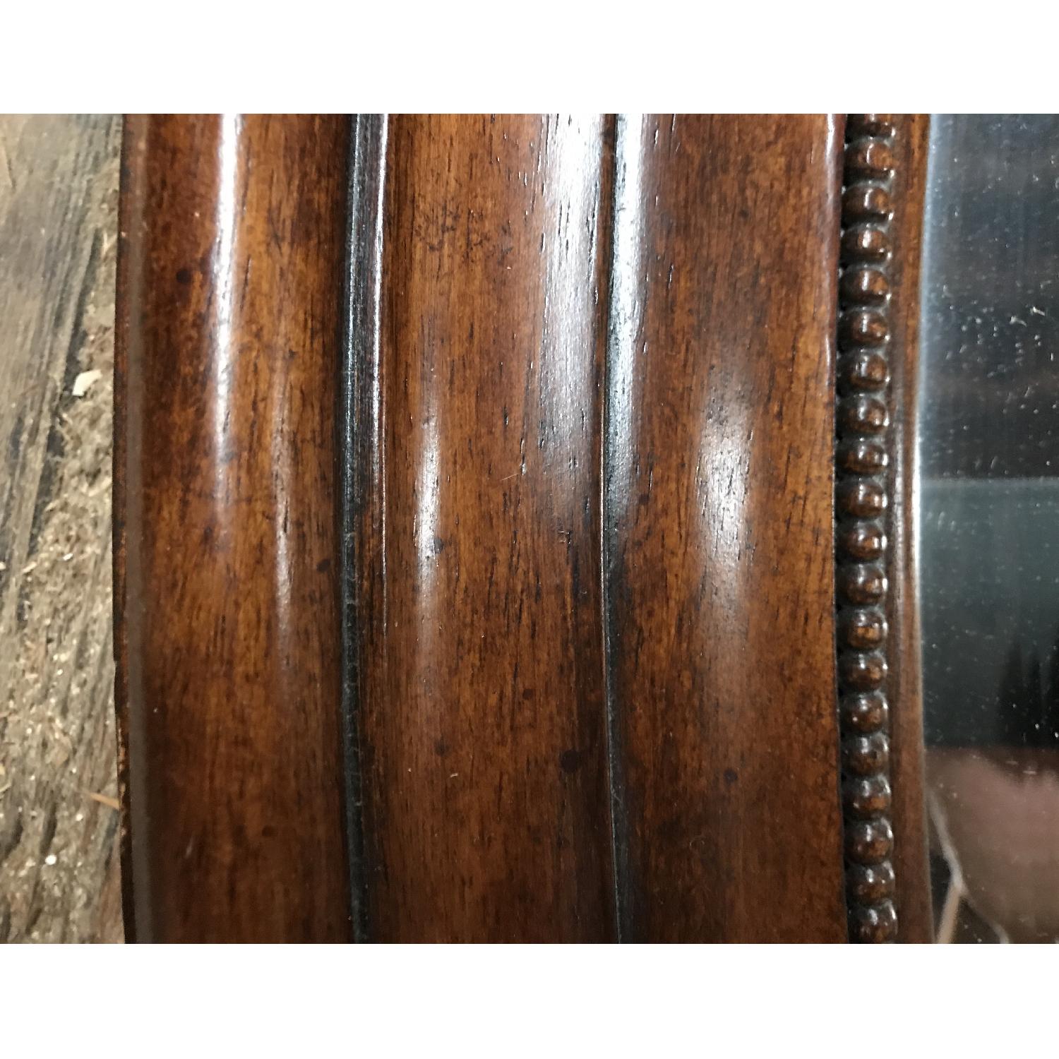 Cherry Wood Oval-Square Beveled Mirror - image-2
