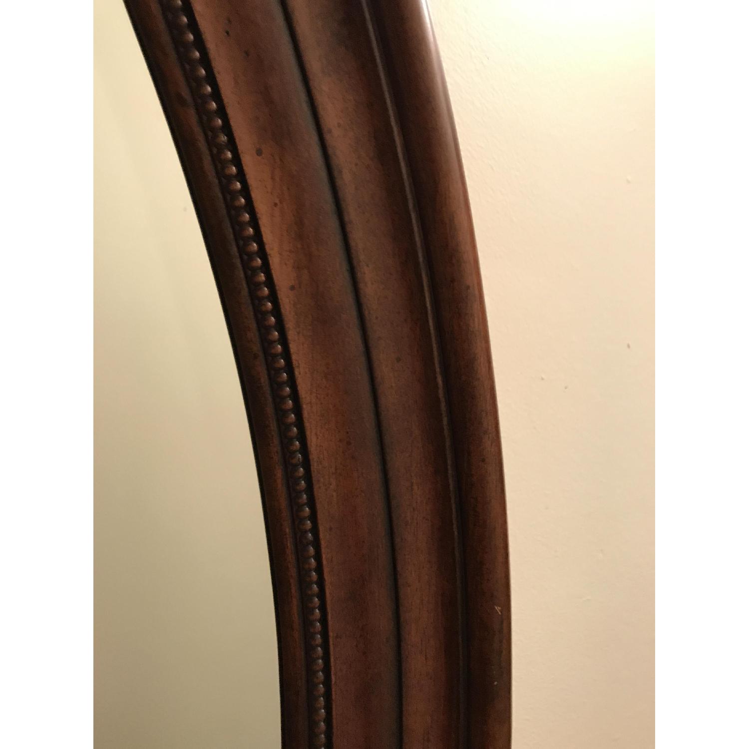 Cherry Wood Oval-Square Beveled Mirror - image-4