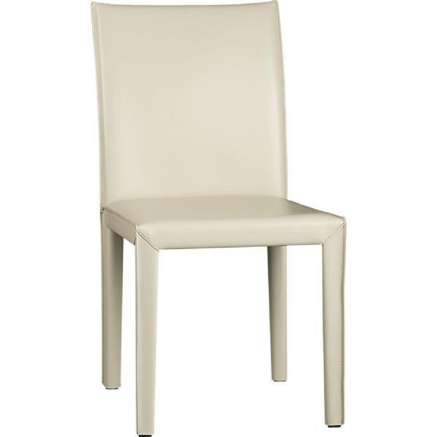 Crate & Barrel Dinig Table w/ 4 Leather Chairs - image-6