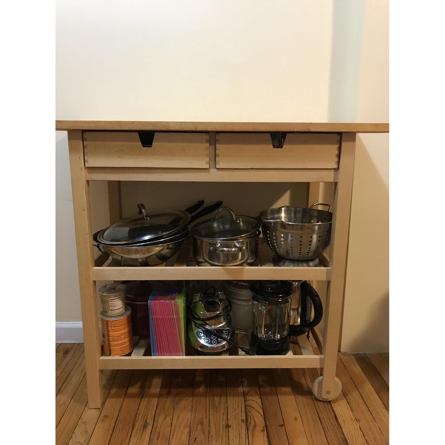 Ikea Kitchen Island w/ Shelves & Drawers - AptDeco