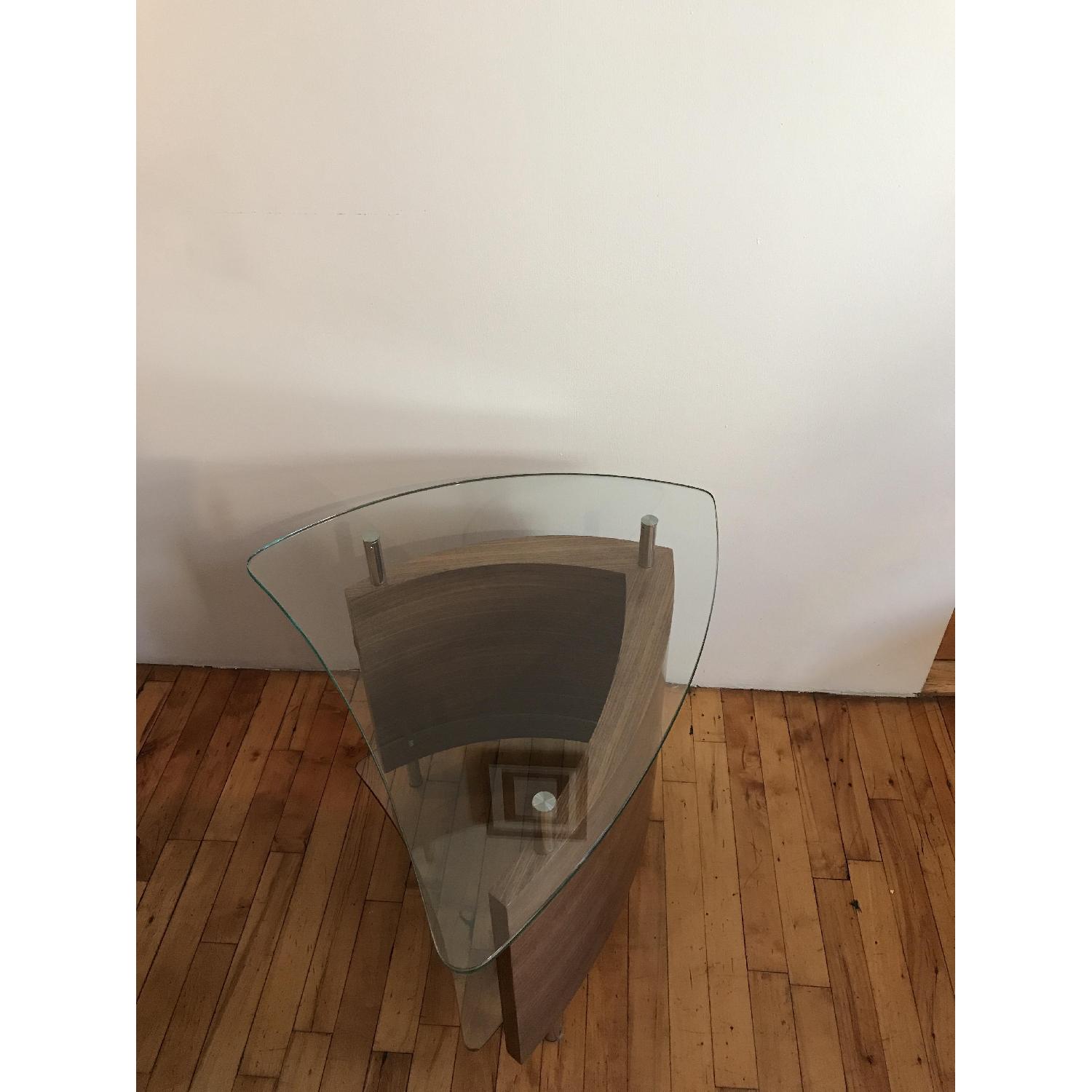 Glass & Wood Side Table - image-5