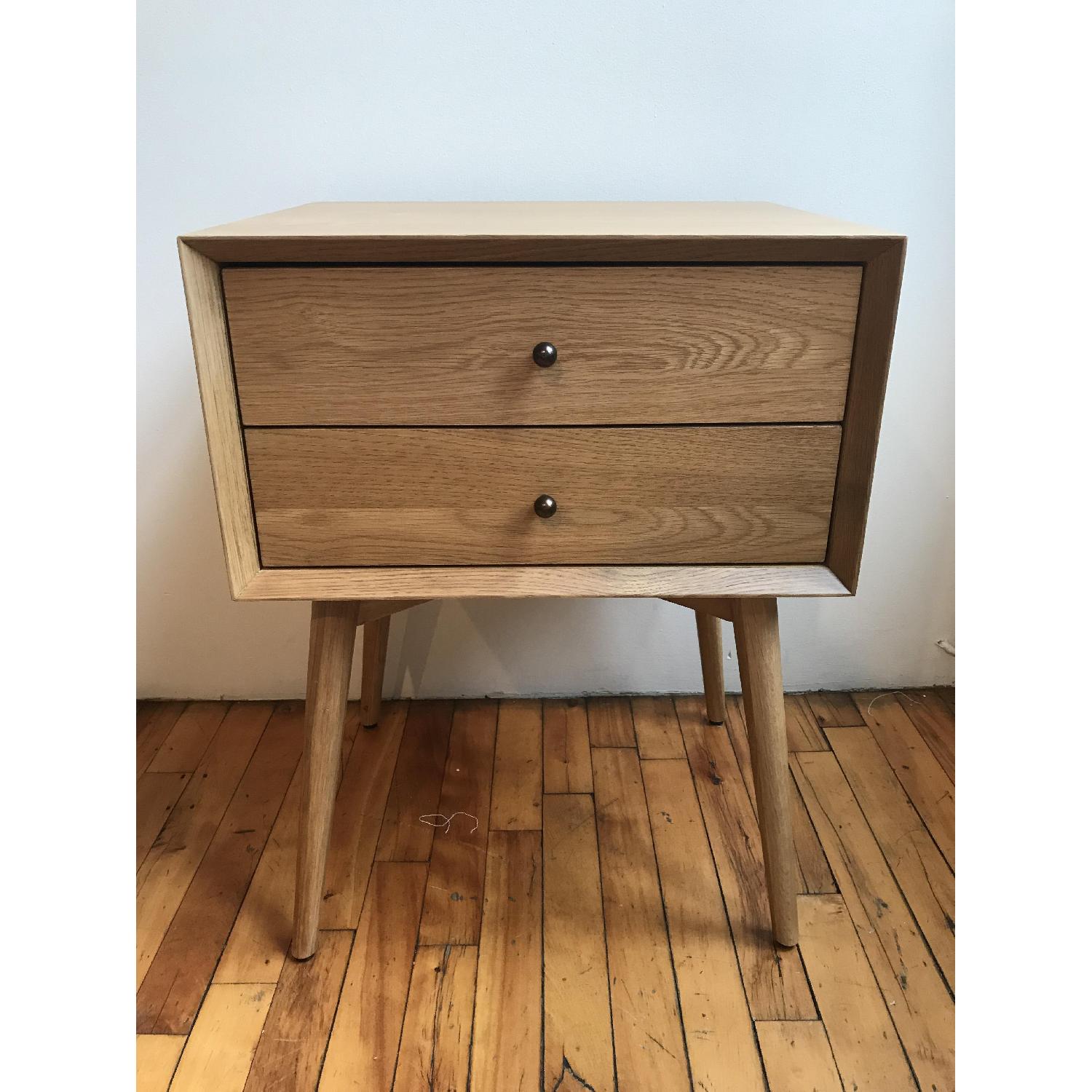 West Elm Mid Century Nightstand in Light Brown - image-1