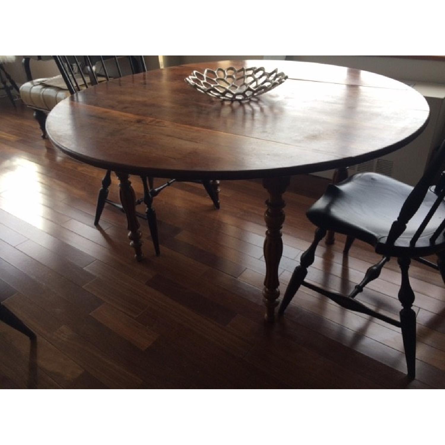 Antique Early American 19th Century Drop Leaf Dining Table - image-1