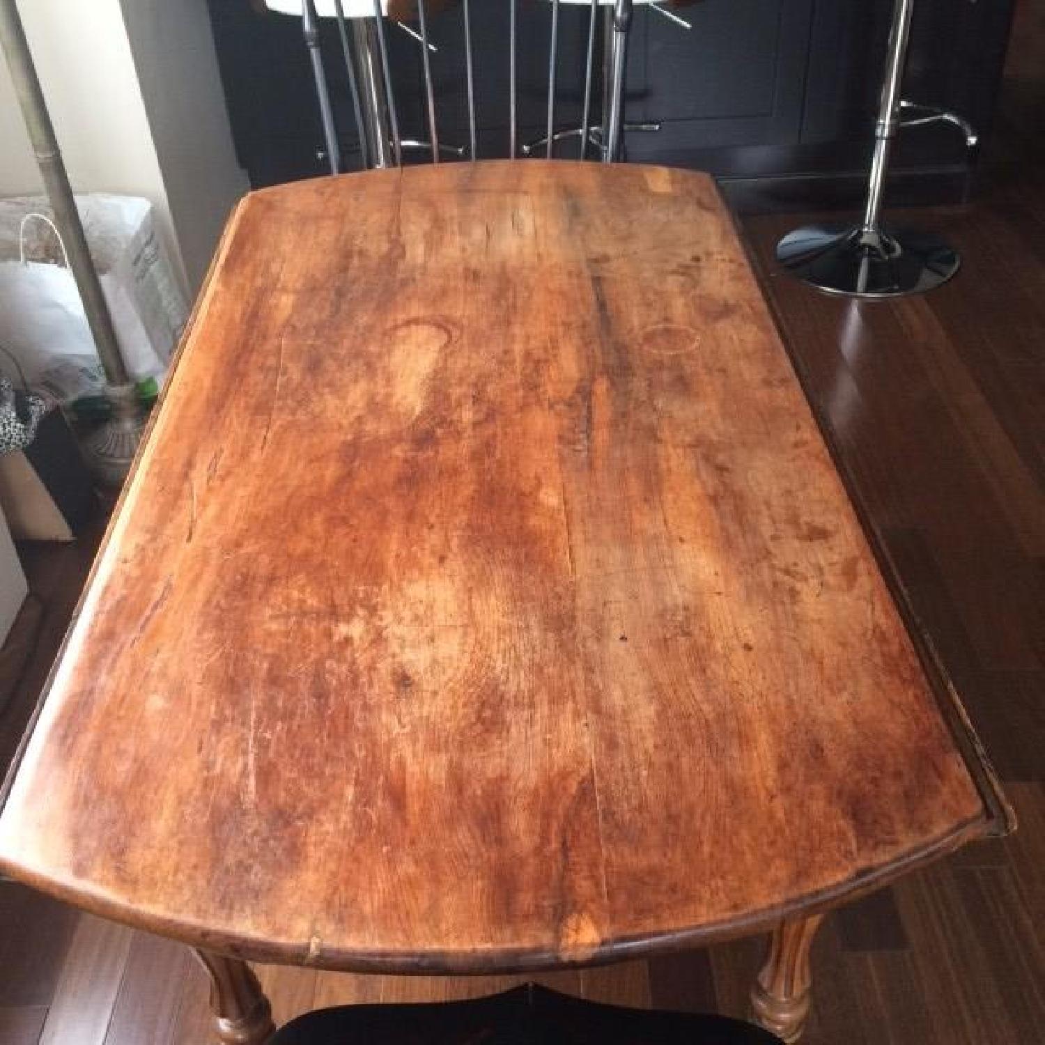 Antique Early American 19th Century Drop Leaf Dining Table - image-2