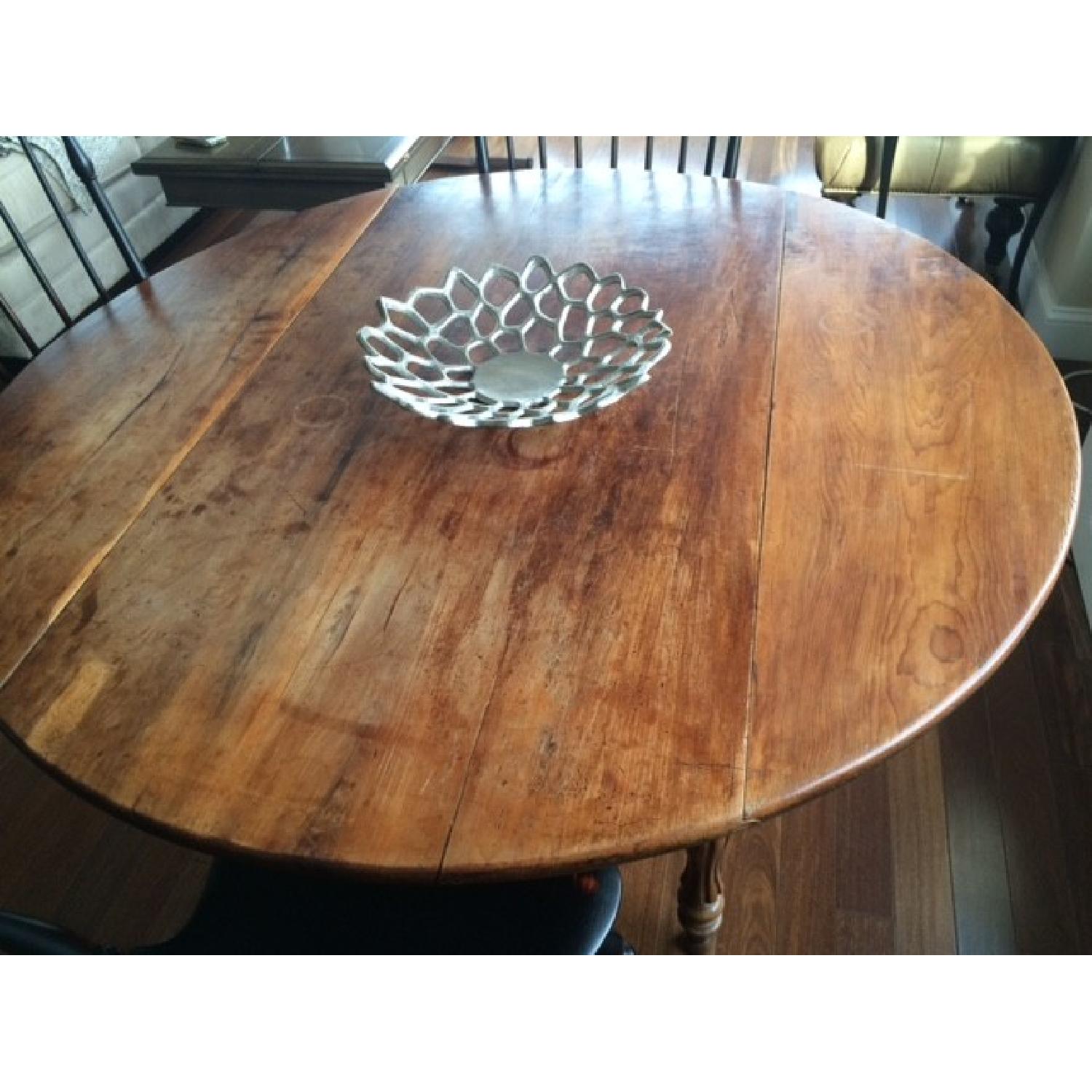 Antique Early American 19th Century Drop Leaf Dining Table - image-4
