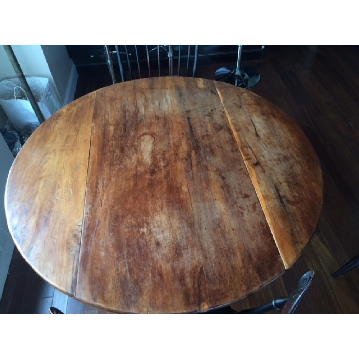 Antique Early American 19th Century Drop Leaf Dining Table - image-5