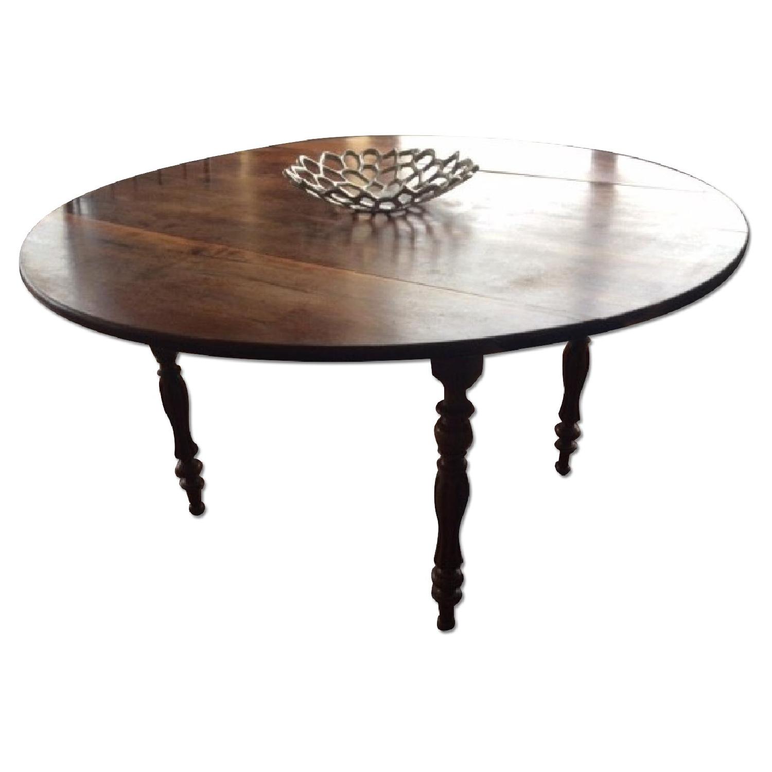 Antique Early American 19th Century Drop Leaf Dining Table - image-0