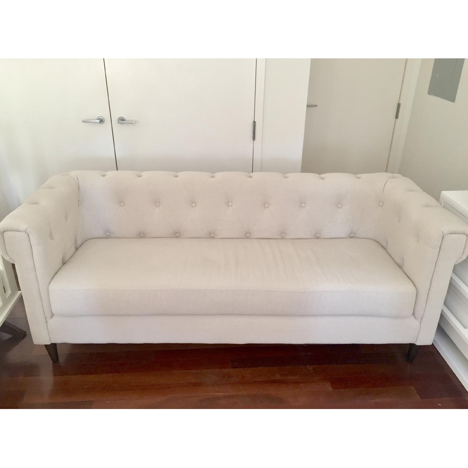 One King's Lane Alexa Tufted Sofa in Off-White - image-1