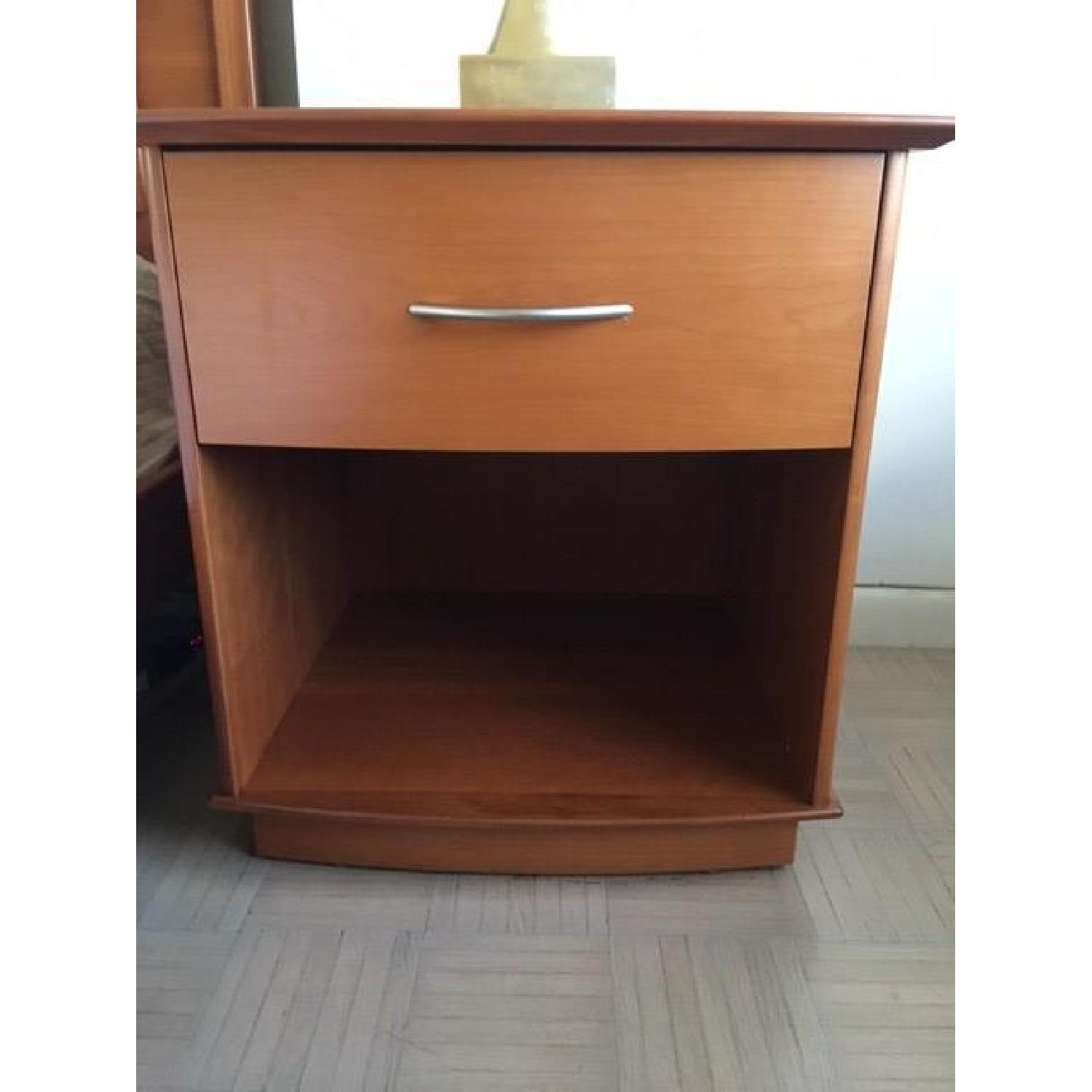 Brandon Cherry Wood Veneer Nightstand - image-1