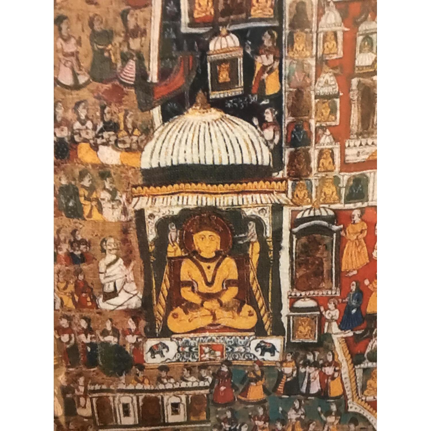 Framed Gold Indian Pata Painting Print - image-4