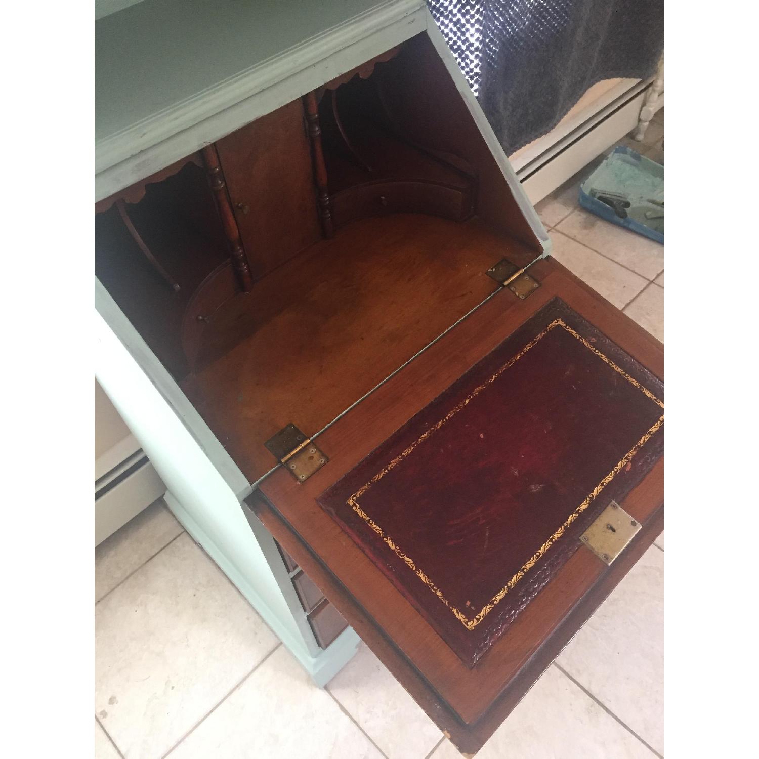 Vintage Sea Green Ladies Secretary Desk - image-2