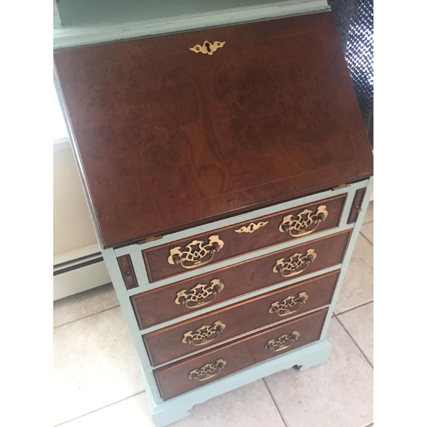 Vintage Sea Green Ladies Secretary Desk - image-4