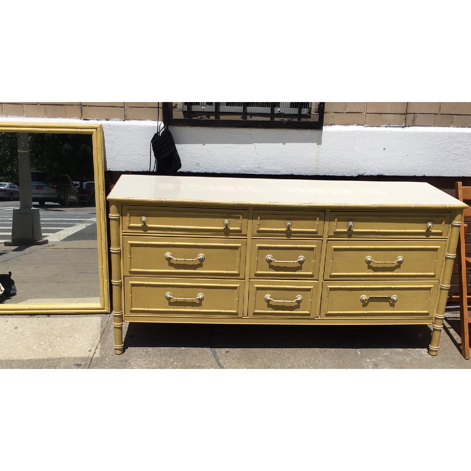 Mid-Century Modern Dresser w/ Matching Mirror - image-1