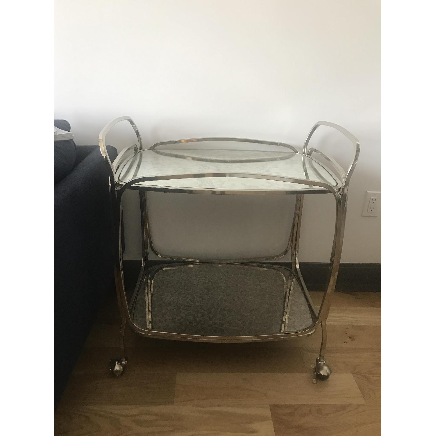 West Elm Foxed Mirror Cart - image-4
