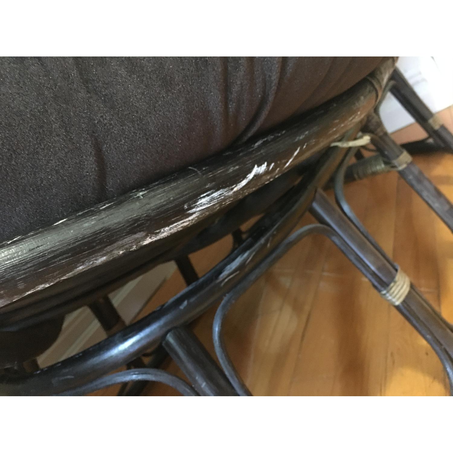 Pier One Papasan Double Taupe Chair Frame & Cushion - image-4