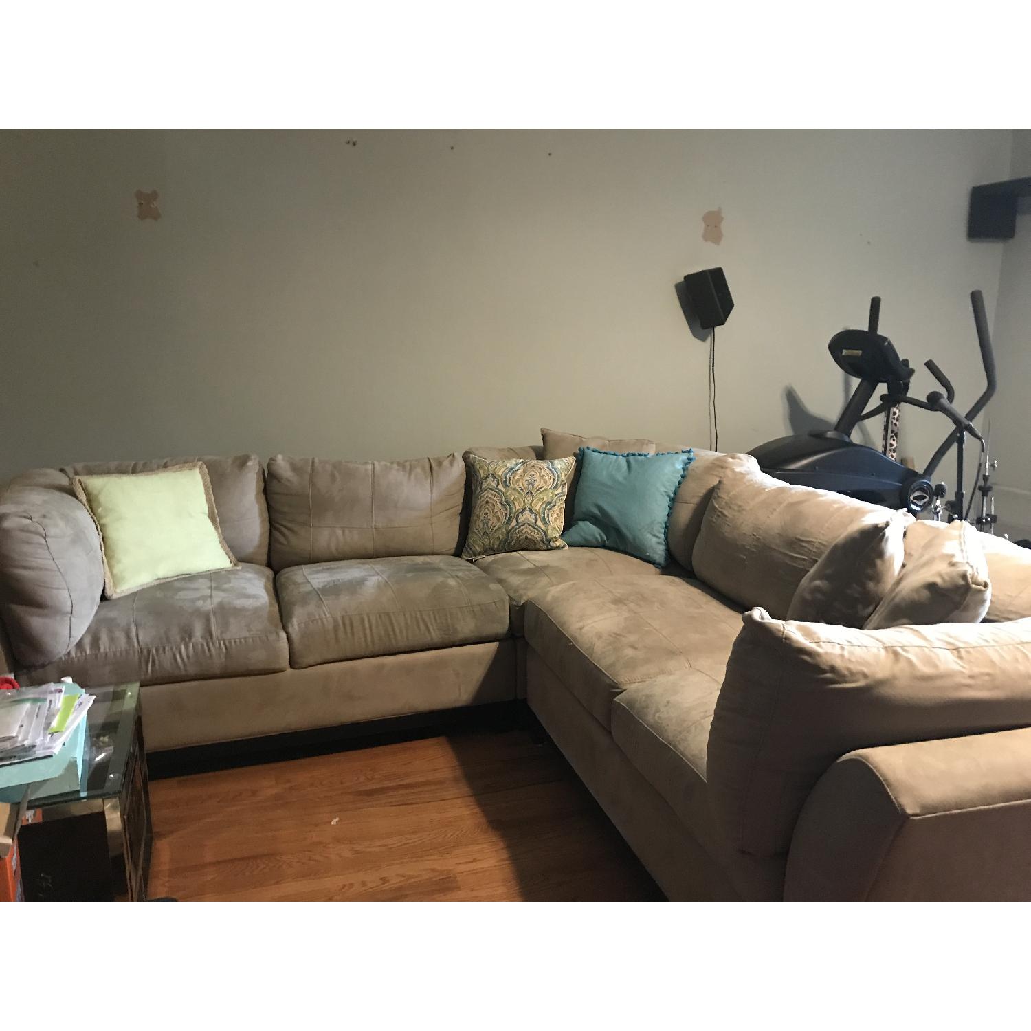 Raymour & Flanigan Cindy Crawford 3 Piece Sectional - image-1