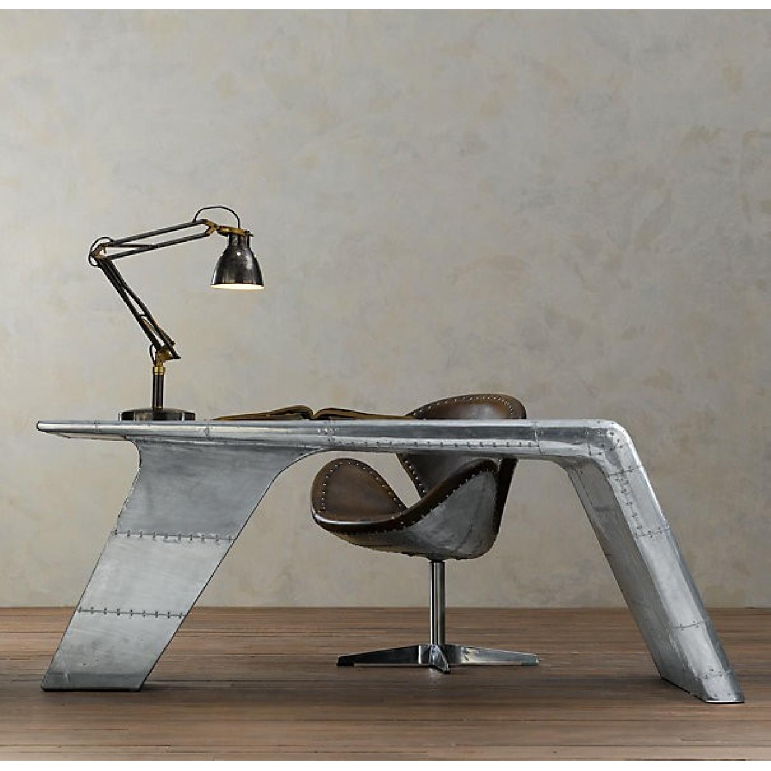 Restoration Hardware Aviator Swivel Chair - image-1