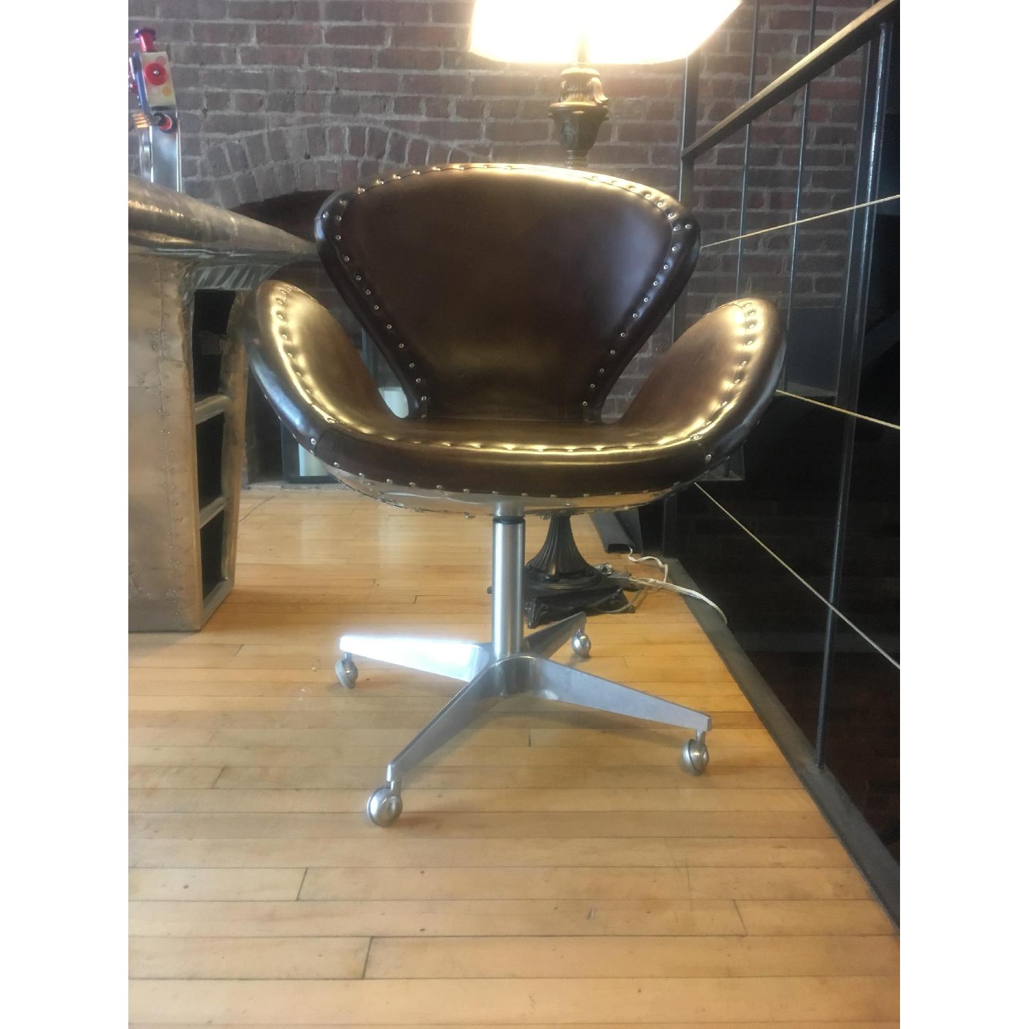 Restoration Hardware Aviator Swivel Chair AptDeco