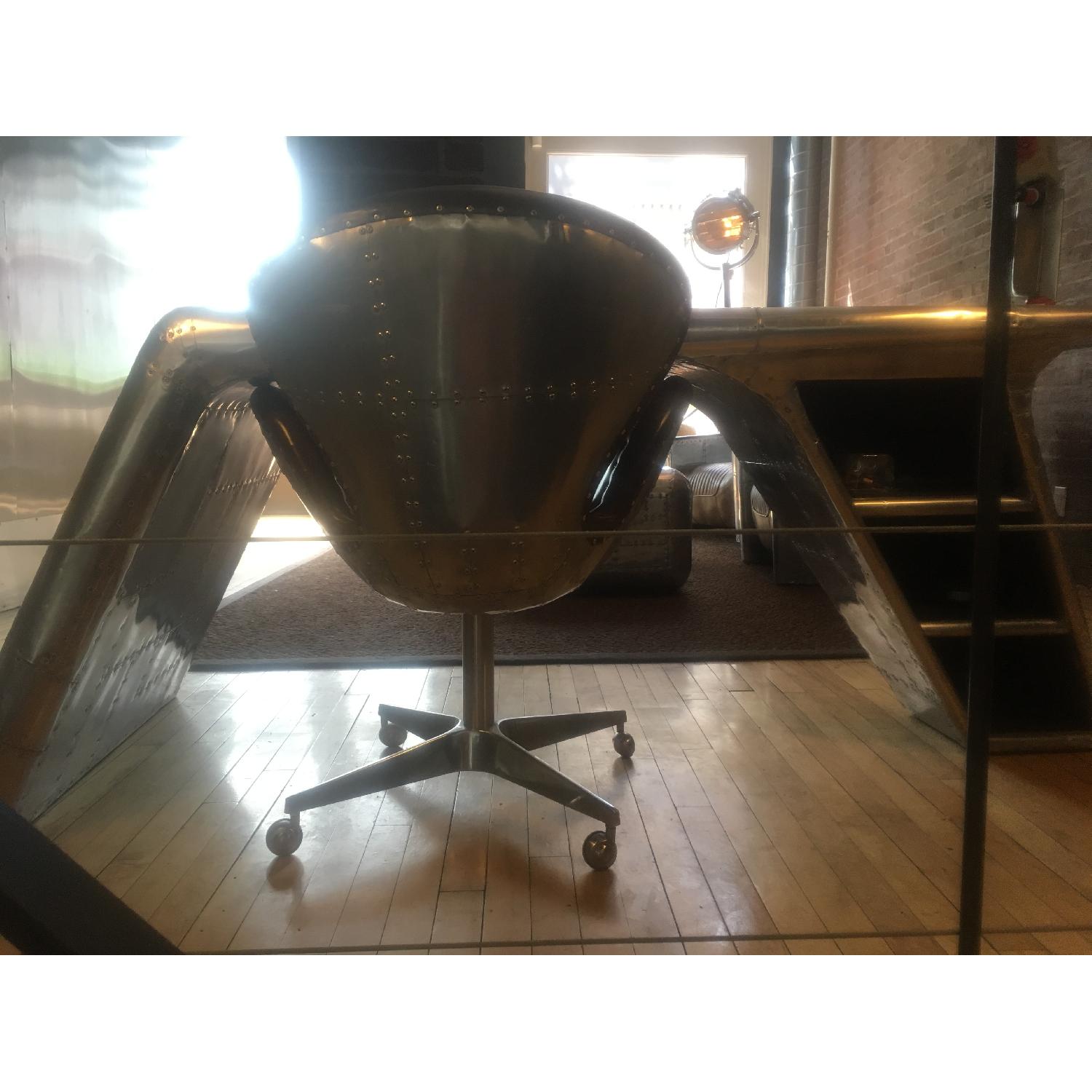Restoration Hardware Aviator Swivel Chair - image-5