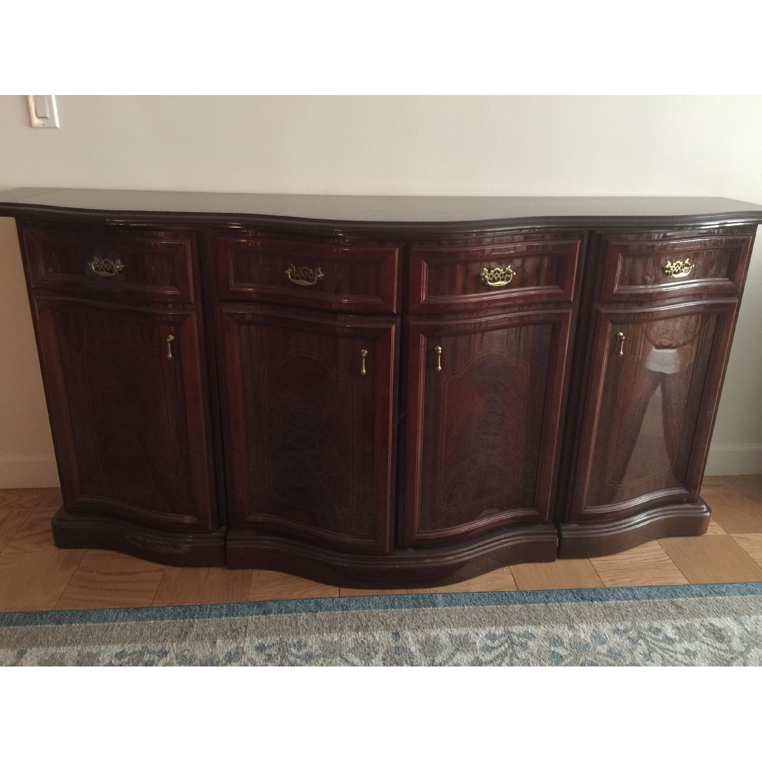 Italian Polished Wood 11 Piece Dining Set - image-4