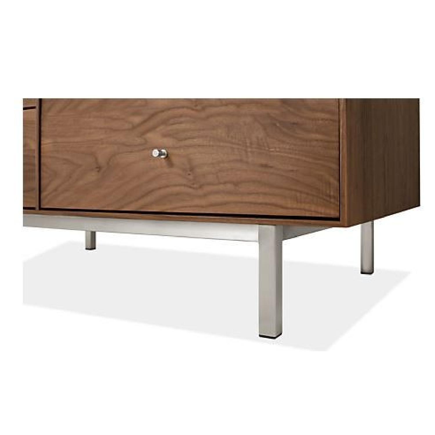 Room & Board Hudson Walnut Media Cabinet w/ Stainless Steel Hardware - image-1