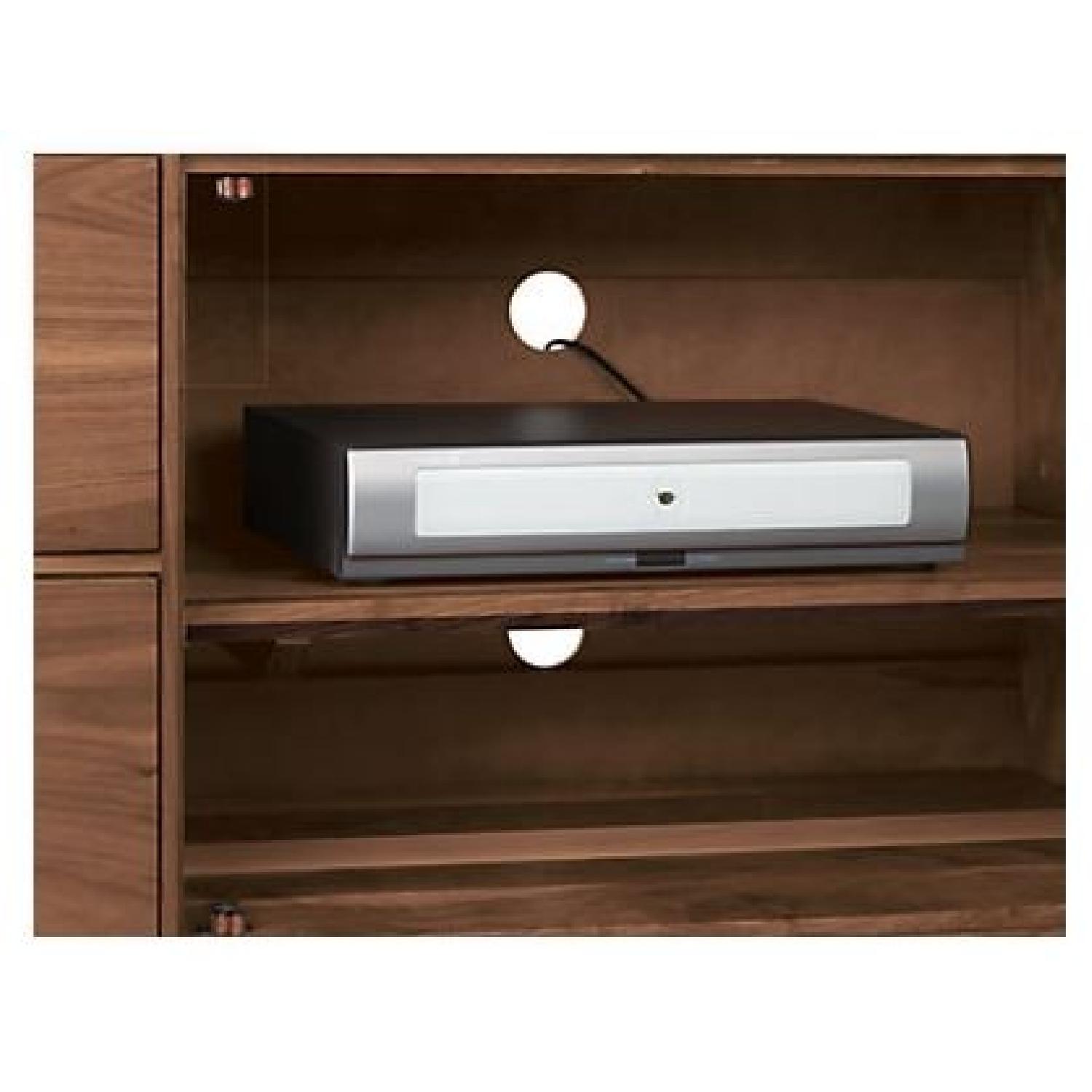 Room & Board Hudson Walnut Media Cabinet w/ Stainless Steel Hardware - image-2