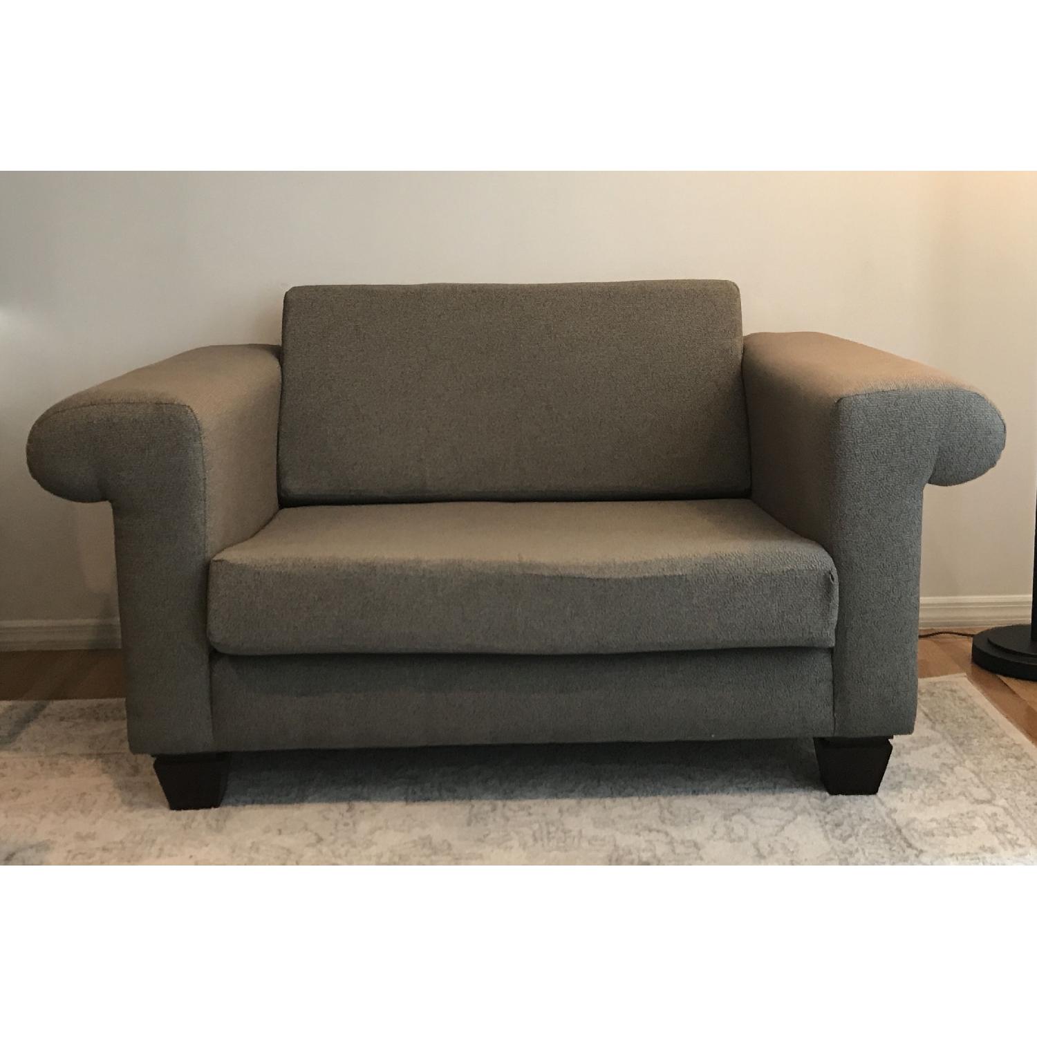 Gray Chair and a Half & Ottoman - image-5
