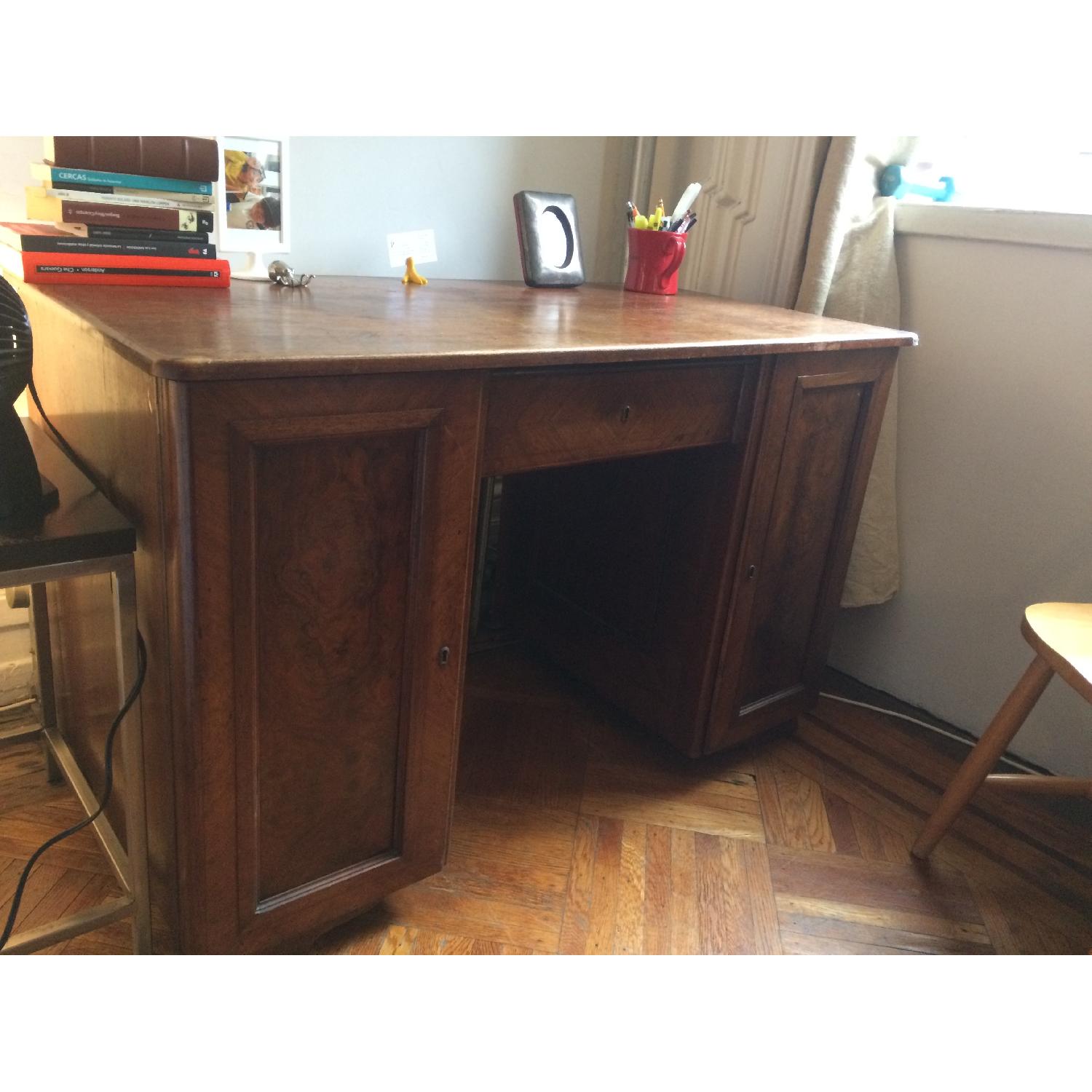 Antique Traditional Wood Desk - image-3