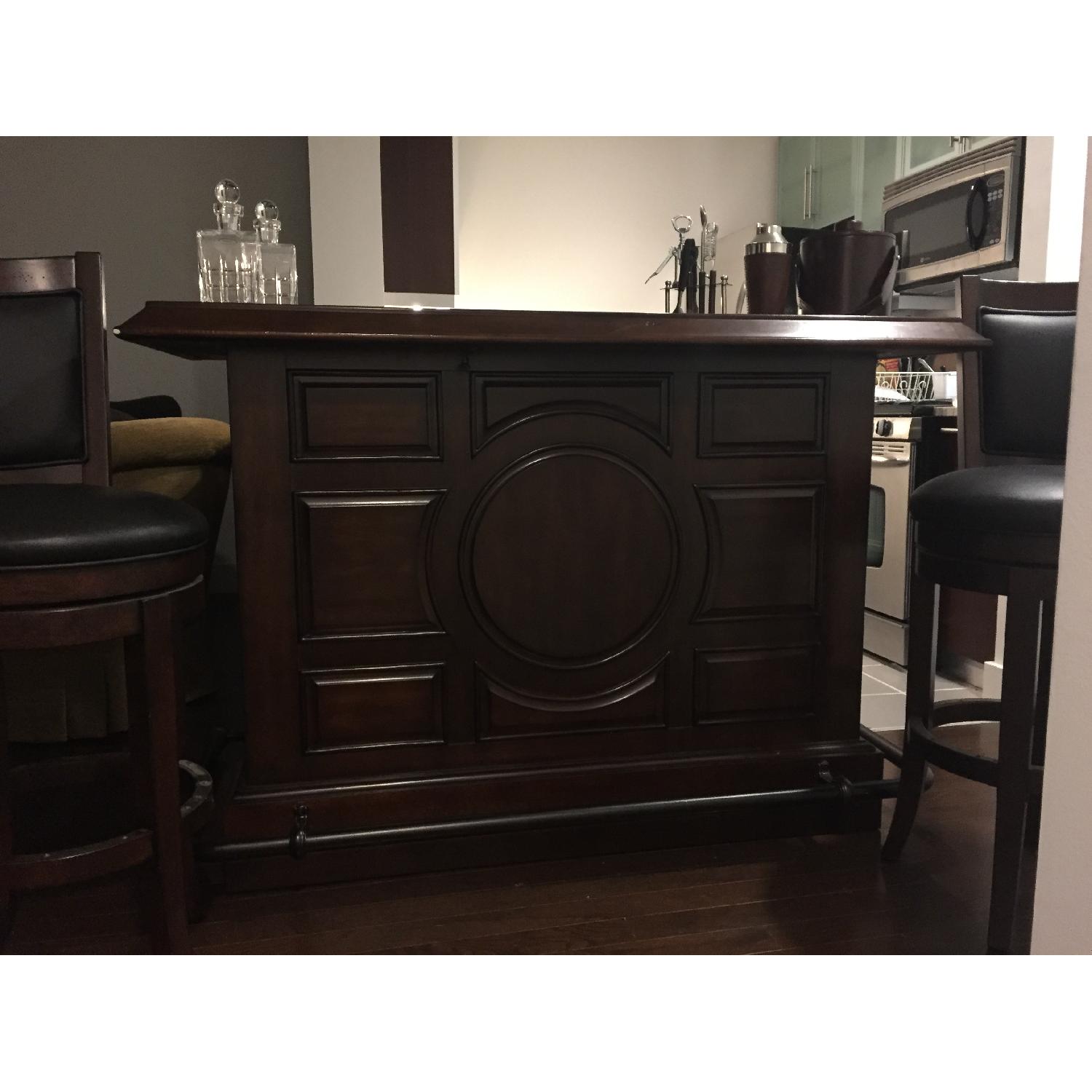 Bar Table w/ Storage & 2 Bar Stools - image-6