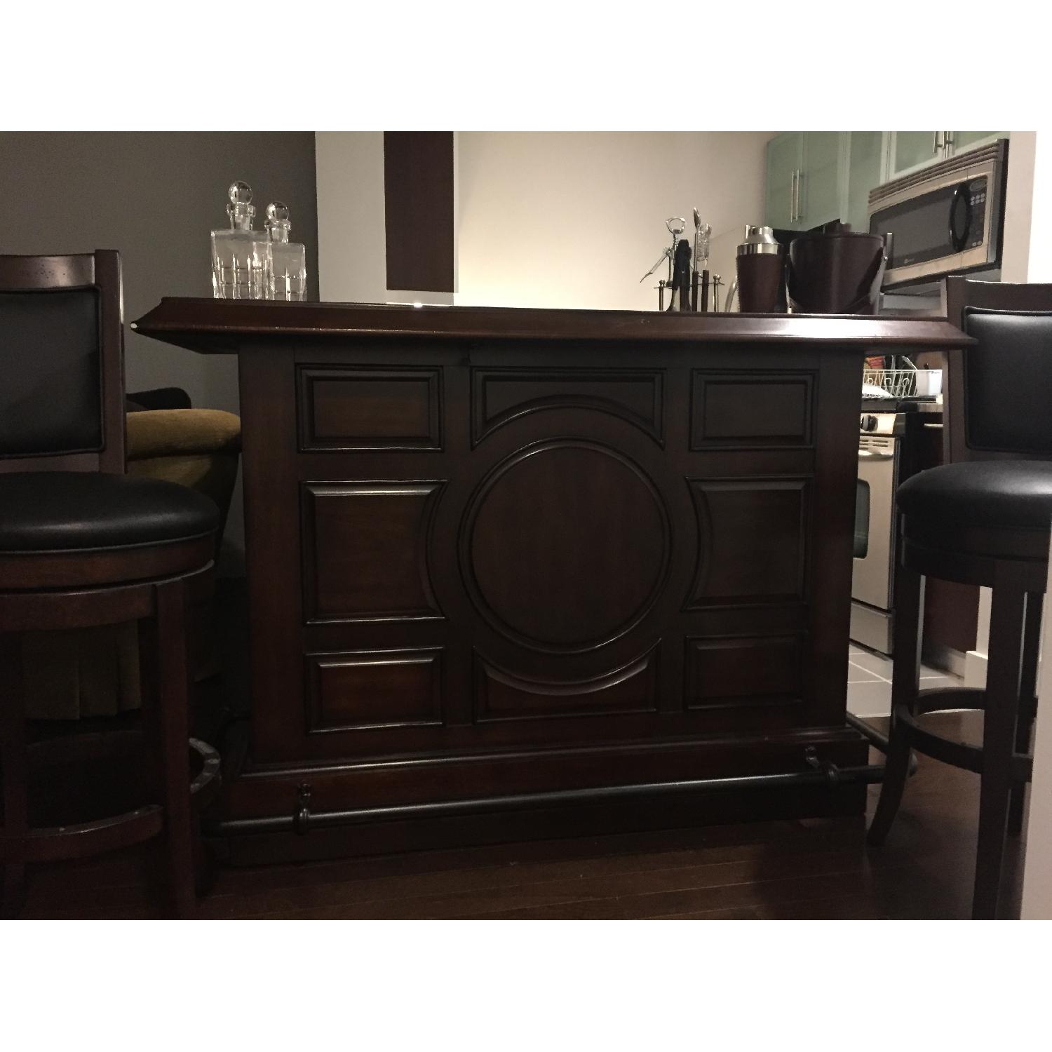 Bar Table w/ Storage & 2 Bar Stools - image-7