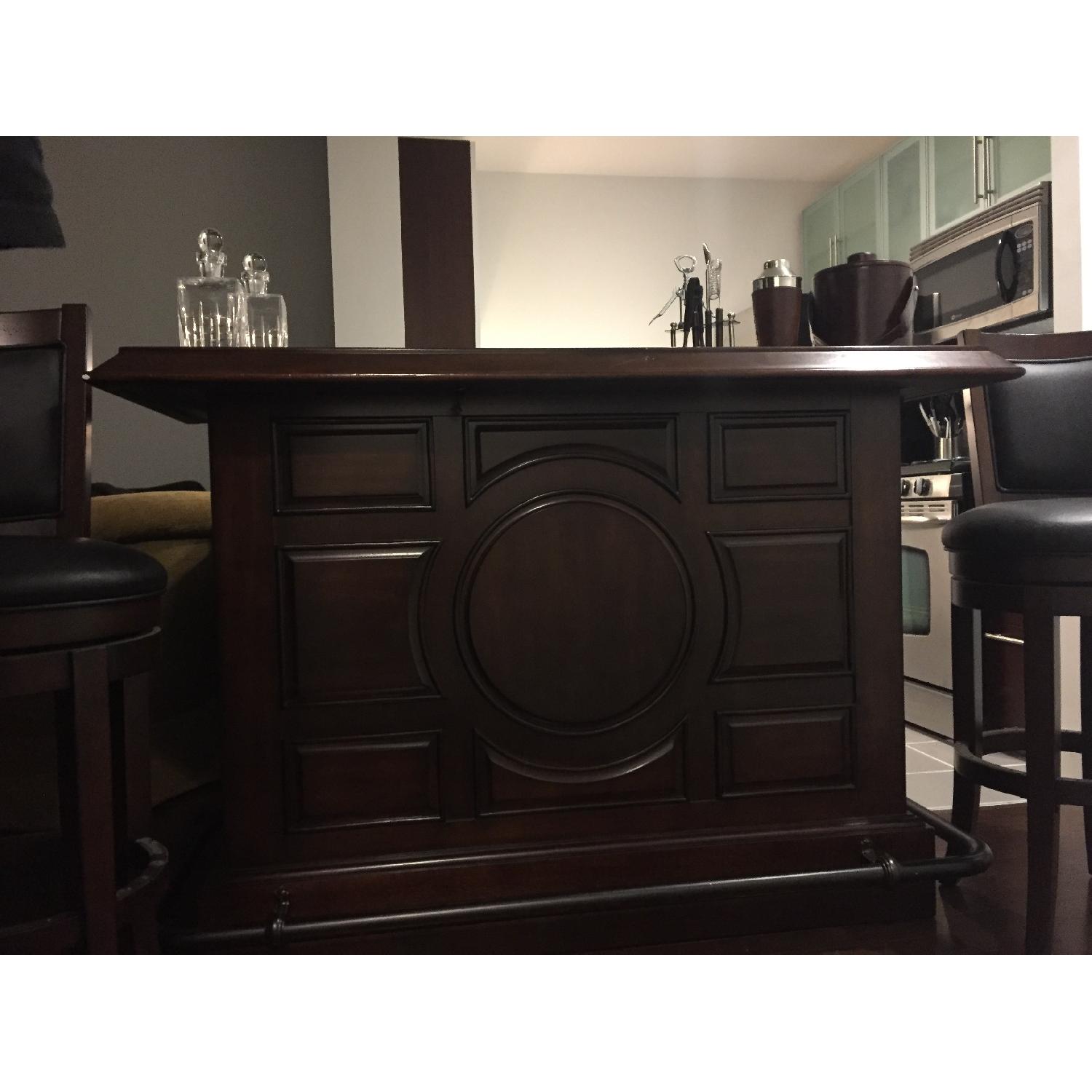 Bar Table w/ Storage & 2 Bar Stools - image-8