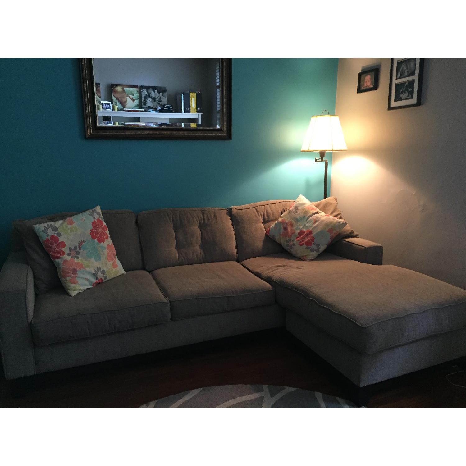 Macy's Clarke Sectional Sofa w/ Chaise - image-1
