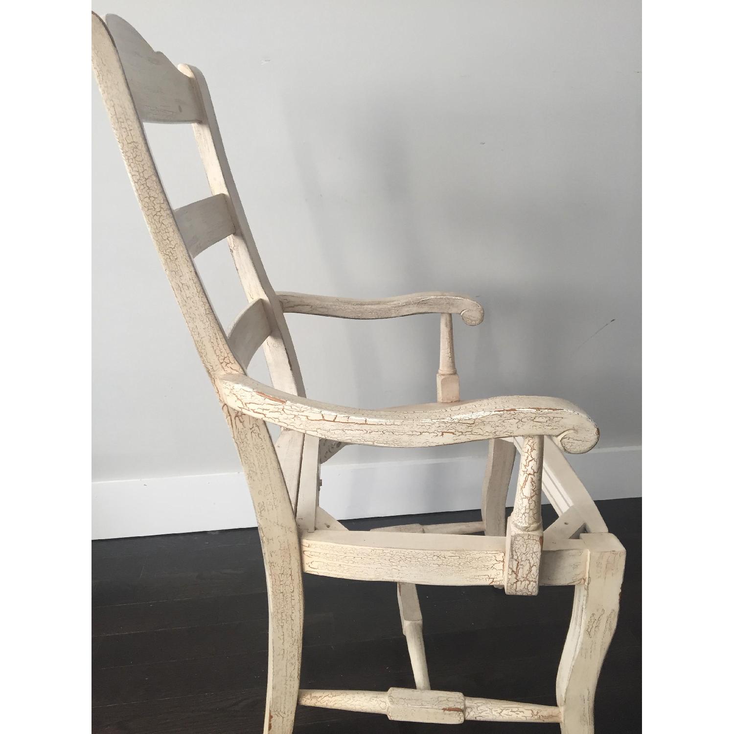 Drexel Heritage Distressed White Pine Wicker Chair - image-2