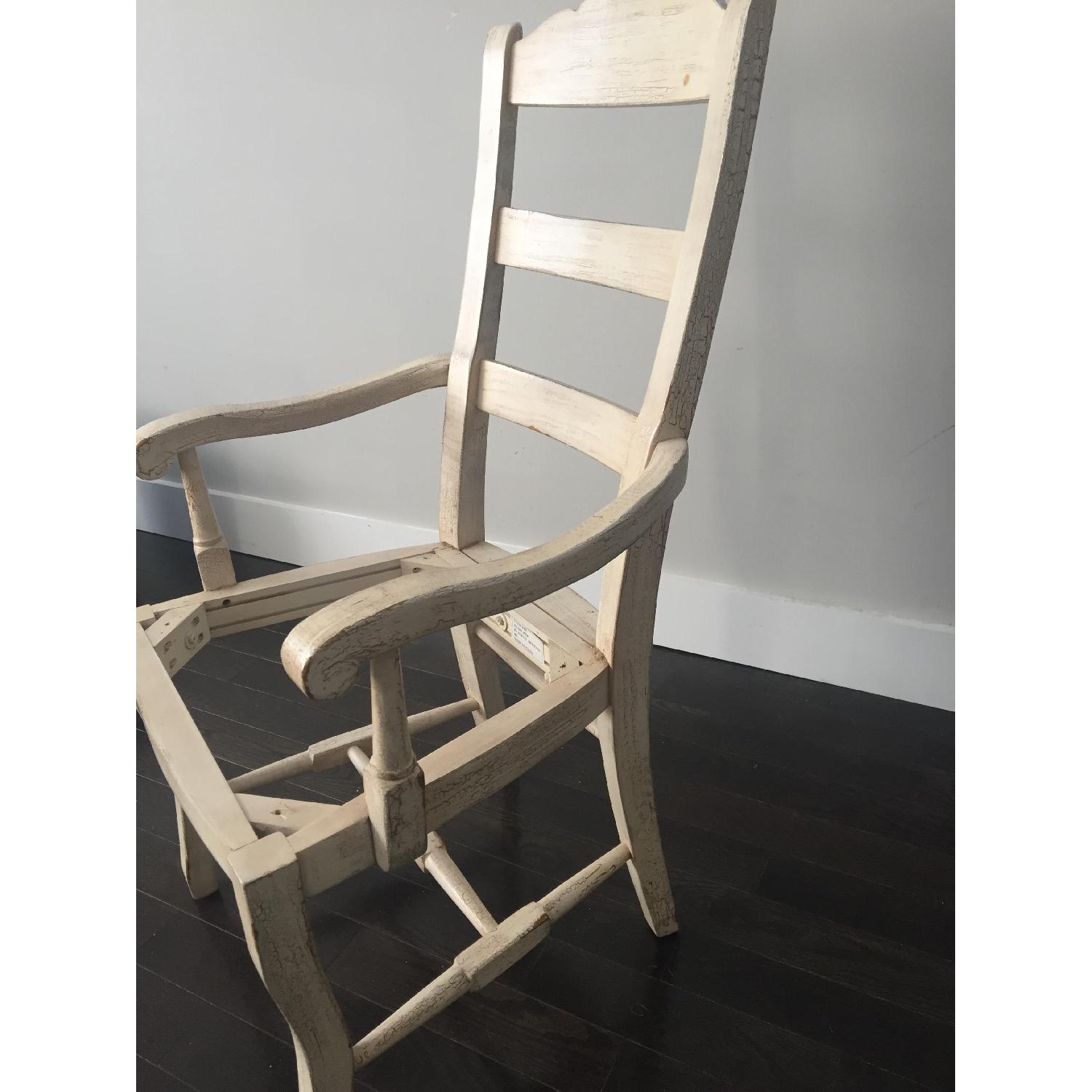 Drexel Heritage Distressed White Pine Wicker Chair - image-3