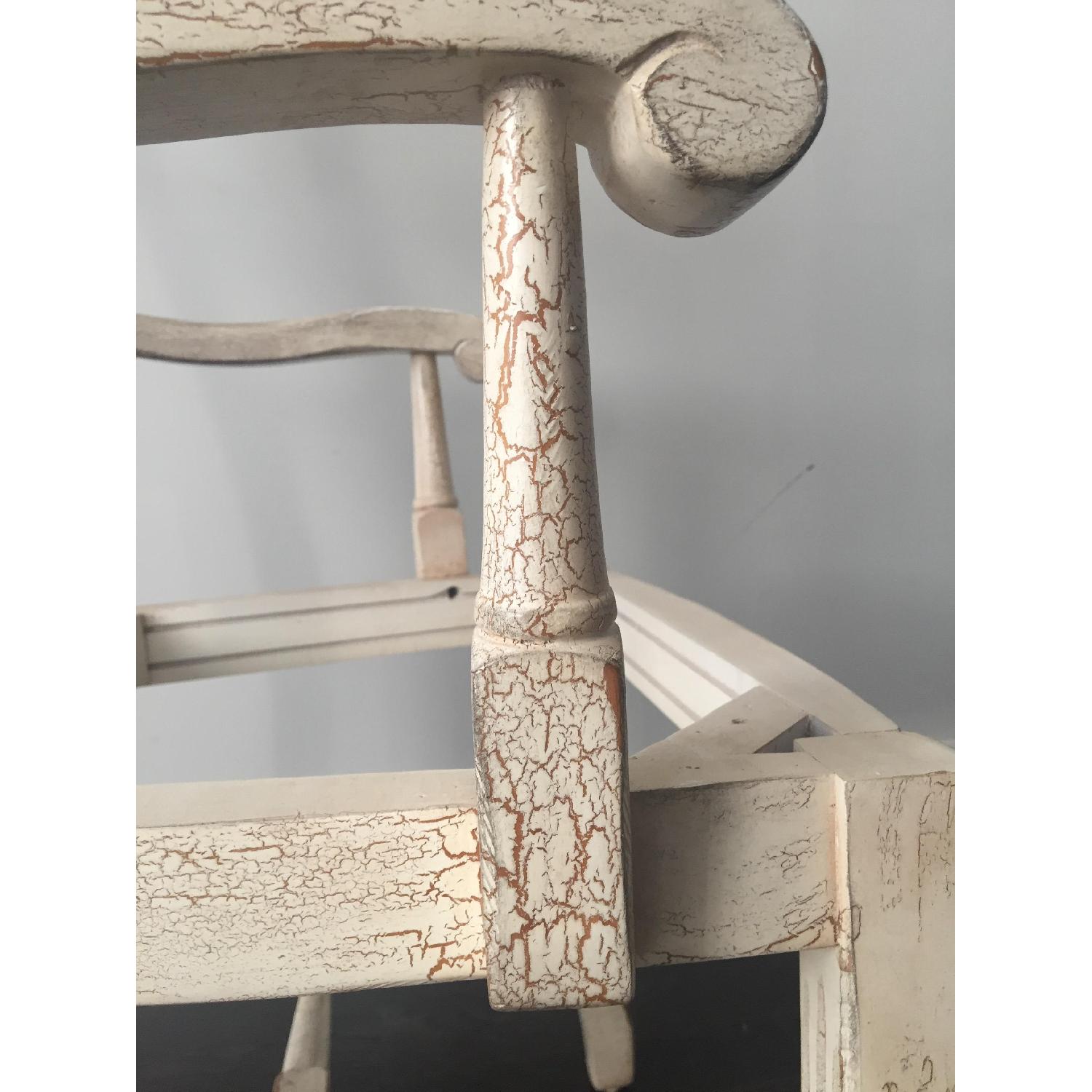 Drexel Heritage Distressed White Pine Wicker Chair - image-7