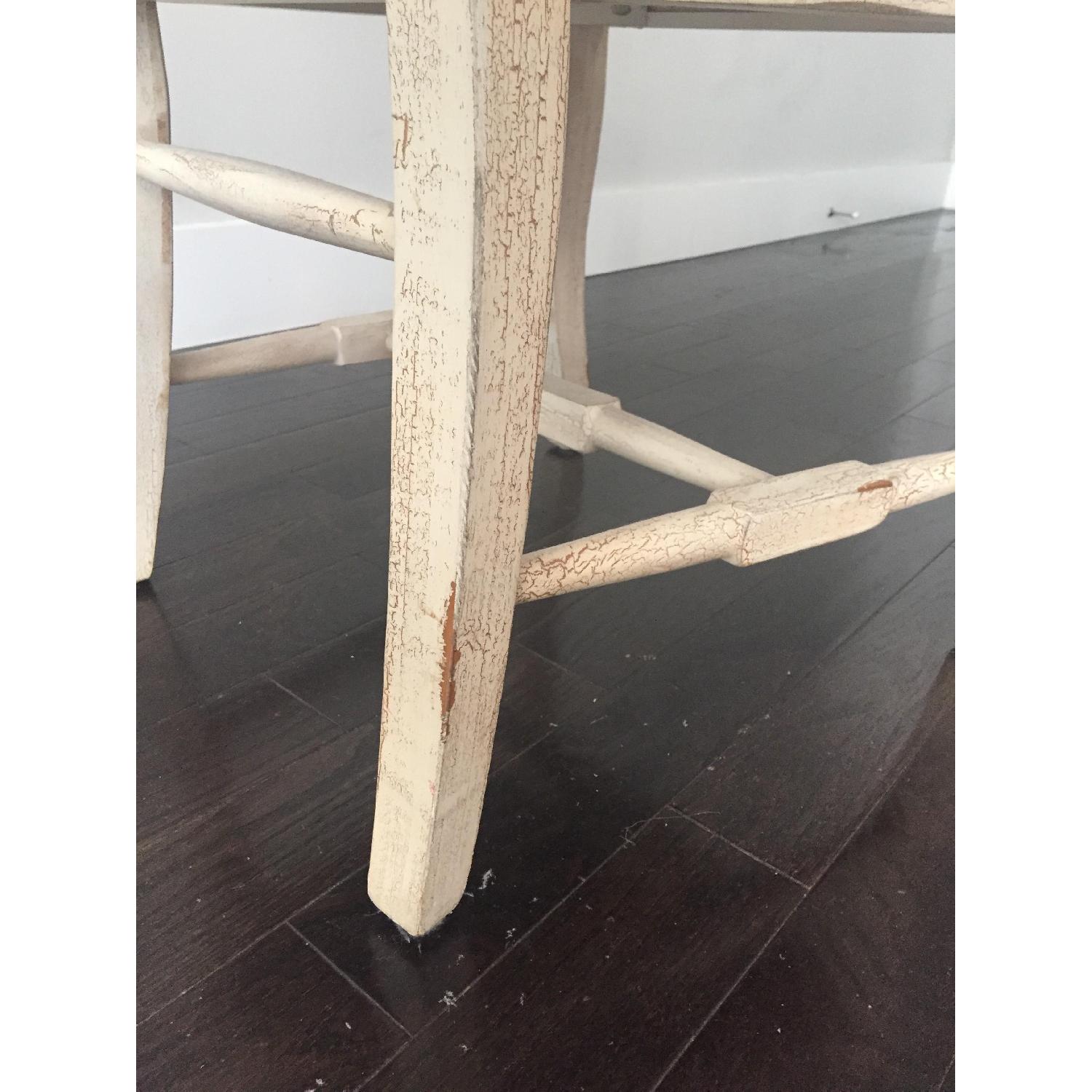 Drexel Heritage Distressed White Pine Wicker Chair - image-10