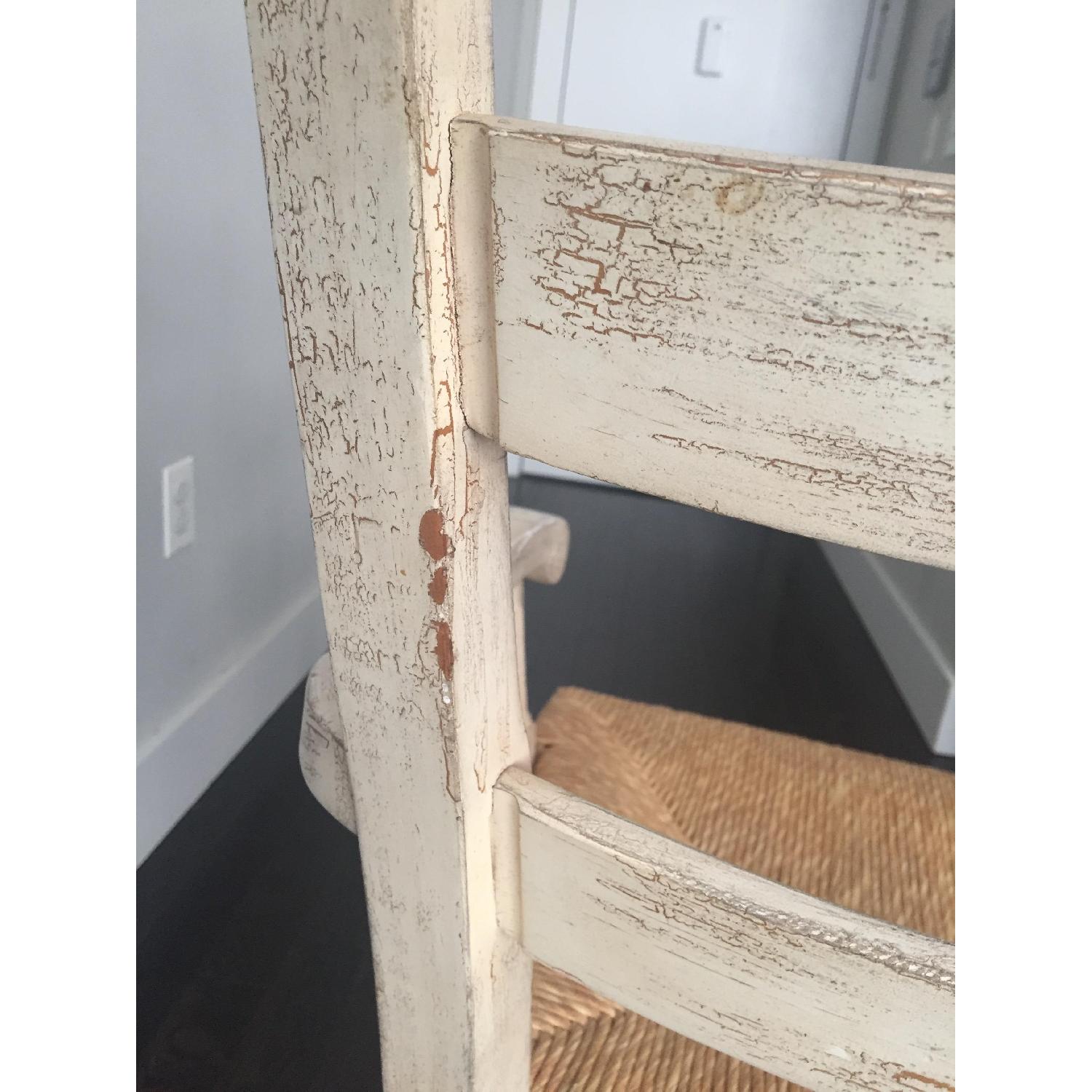 Drexel Heritage Distressed White Pine Wicker Chair - image-11